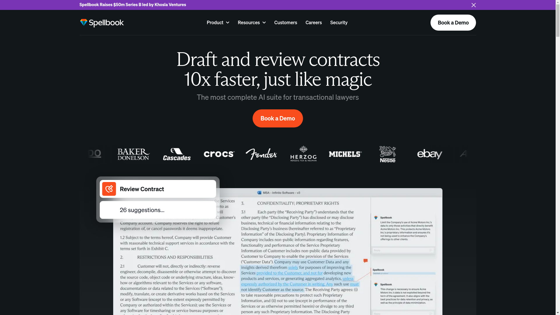 website screenshot of https://getspellbooklegal.com/