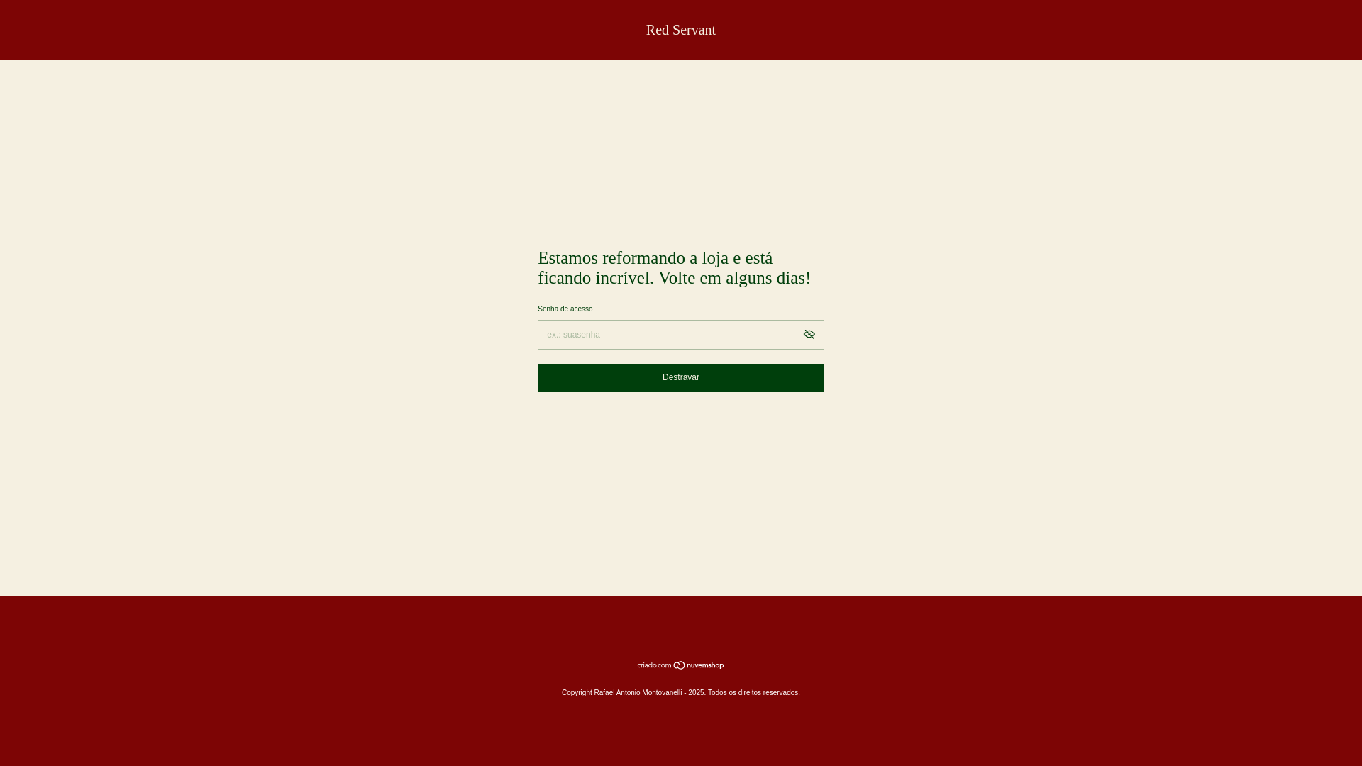 website screenshot of https://redservant.com.br/