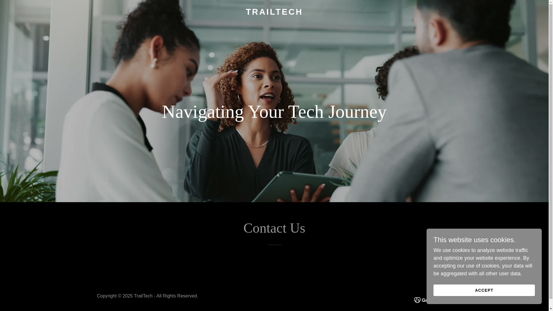 website screenshot of https://trailtech.co.in/