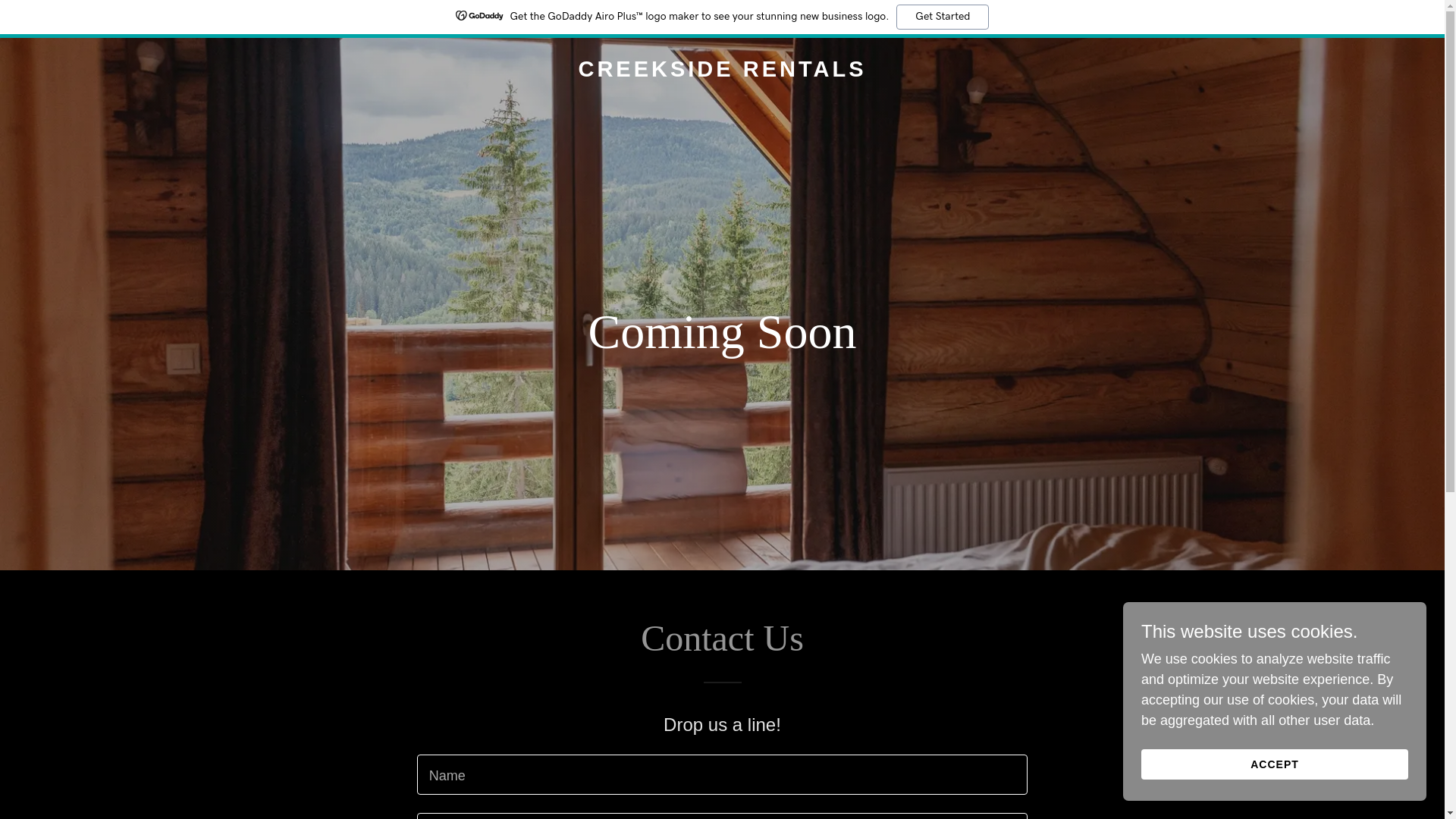 website screenshot of https://creekside-rentals.com/