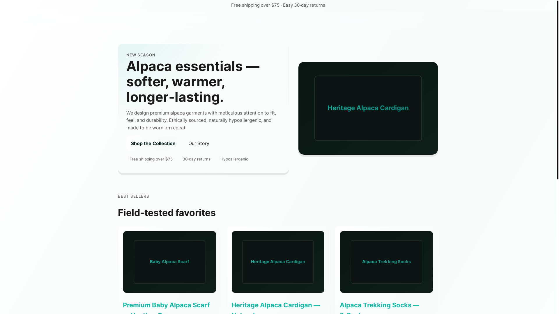 website screenshot of https://ecommercellama.pages.dev/