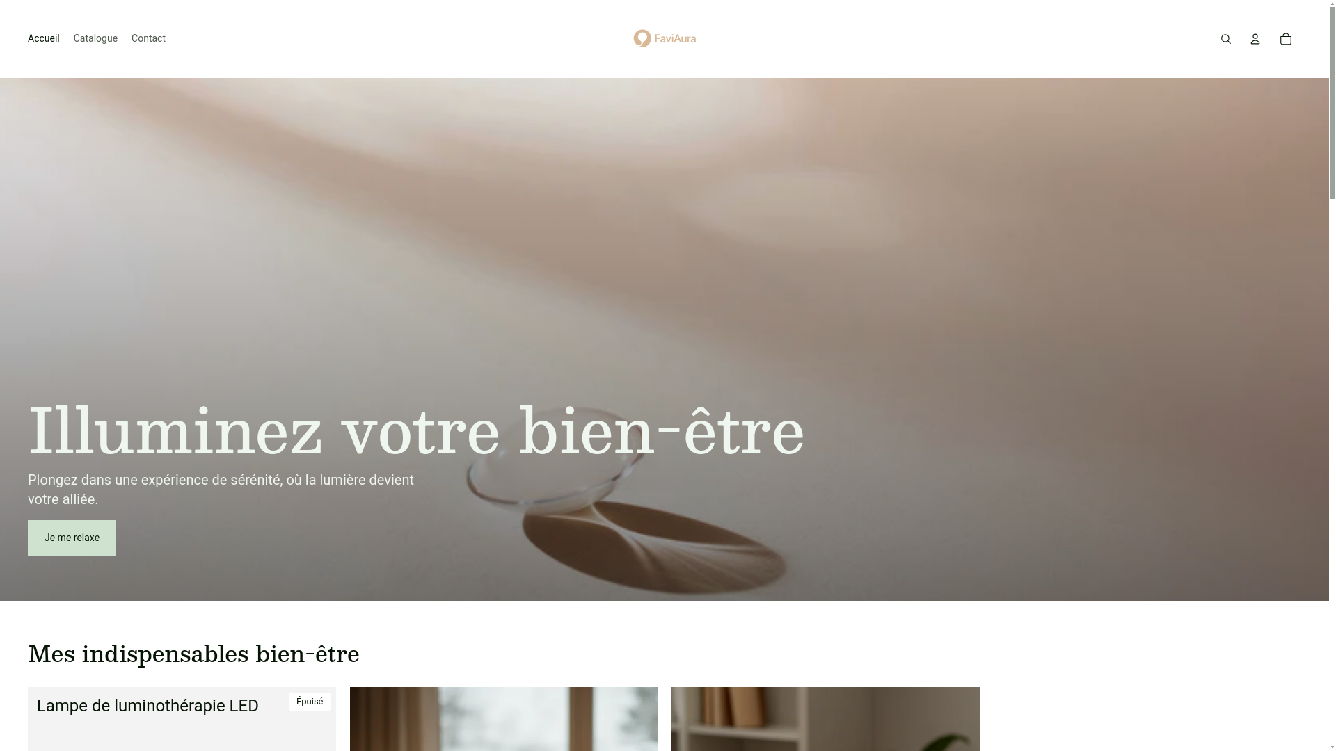 website screenshot of https://favilux.com/