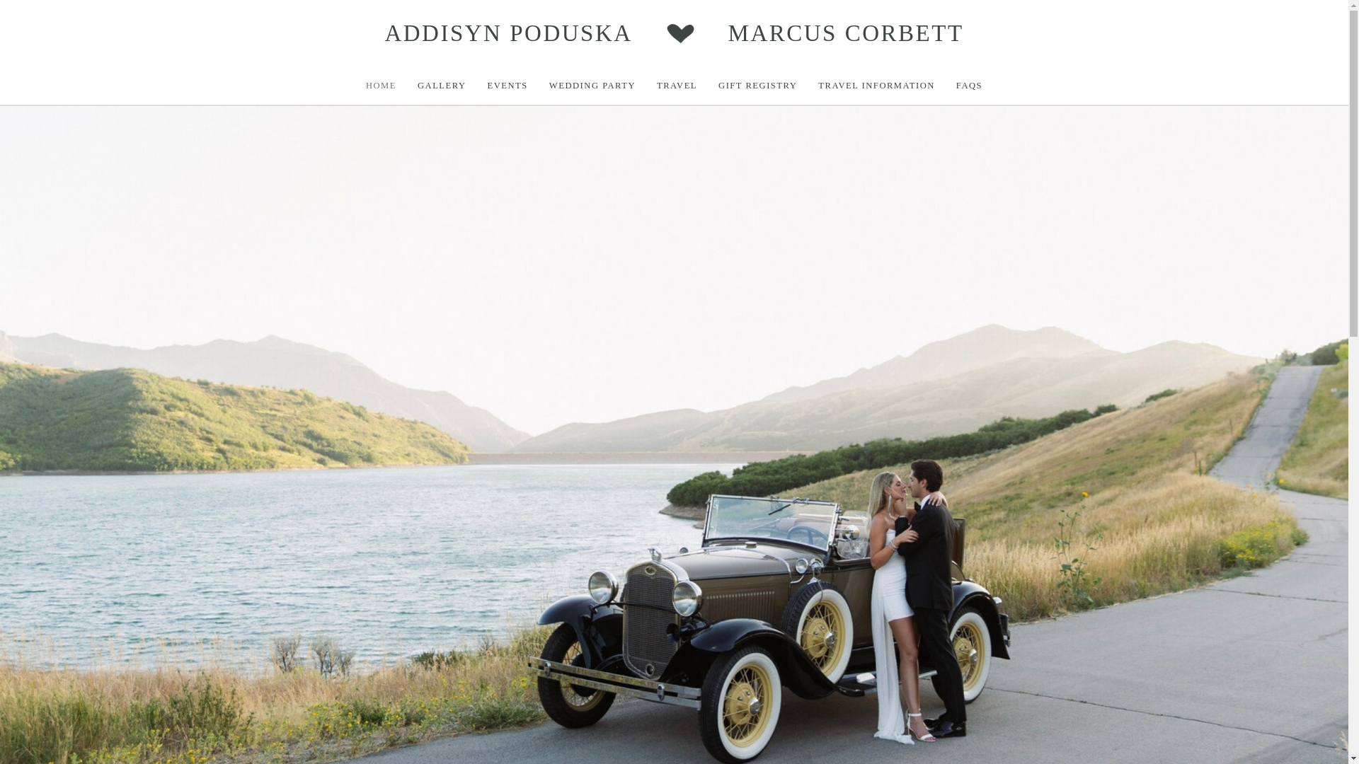 website screenshot of https://corbetteverafter.wedding/