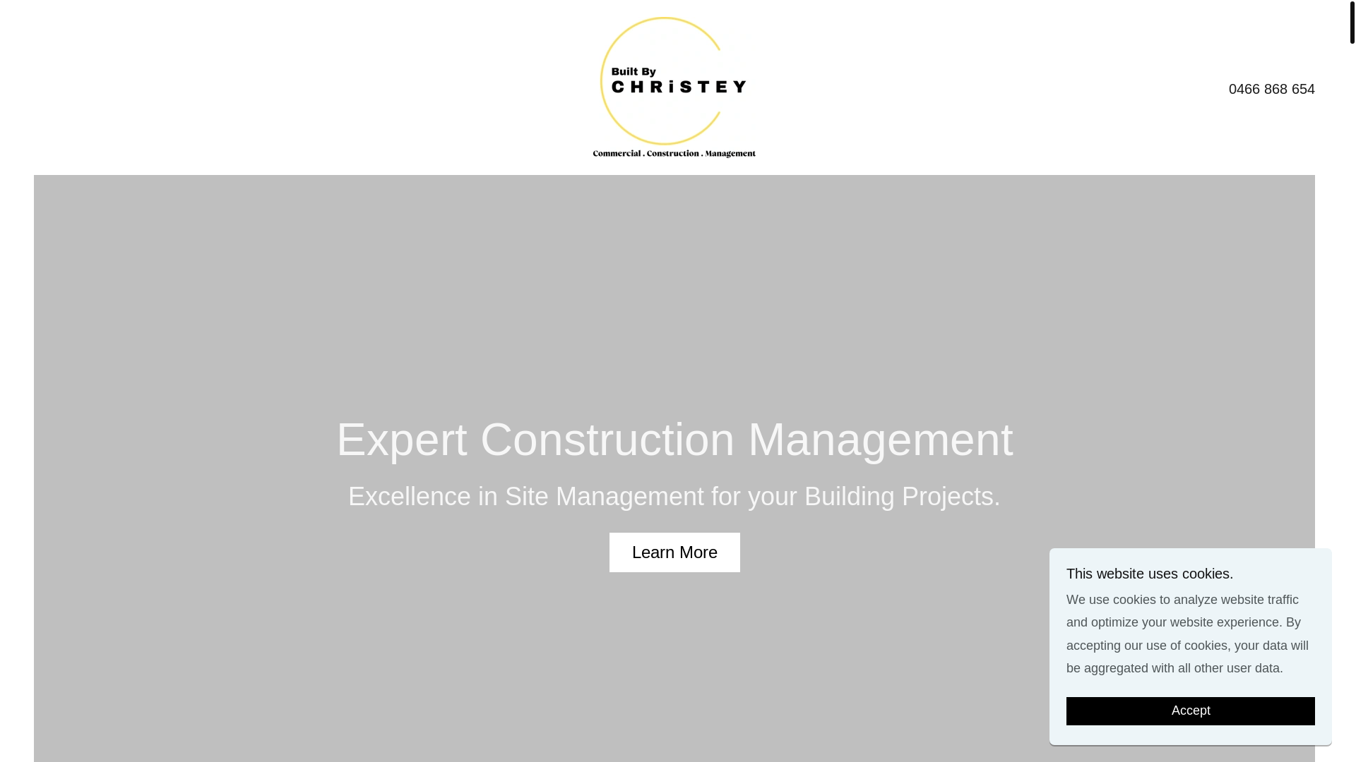 website screenshot of https://builtbychristey.com.au/
