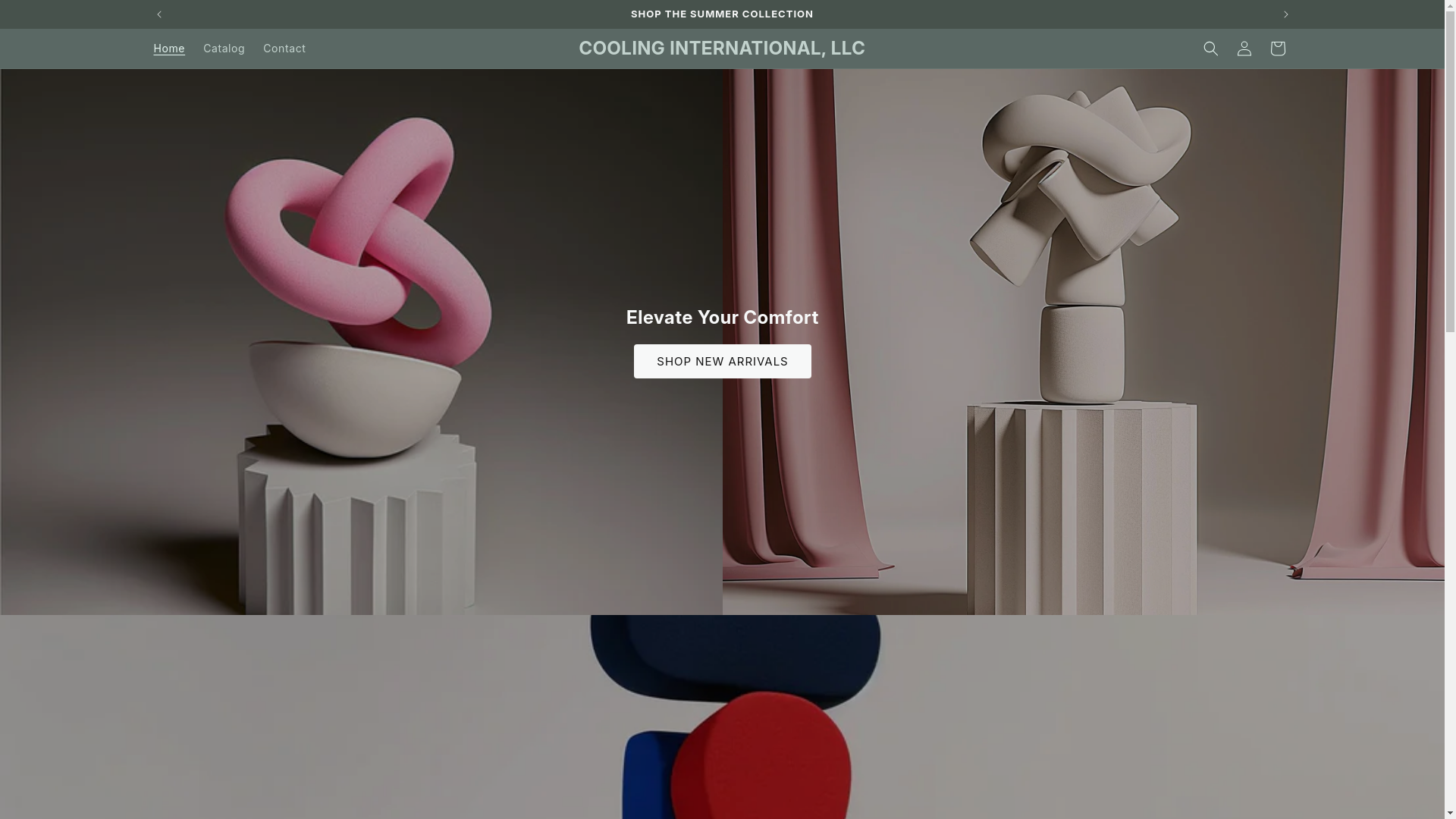 website screenshot of https://coolinginternational.shop/