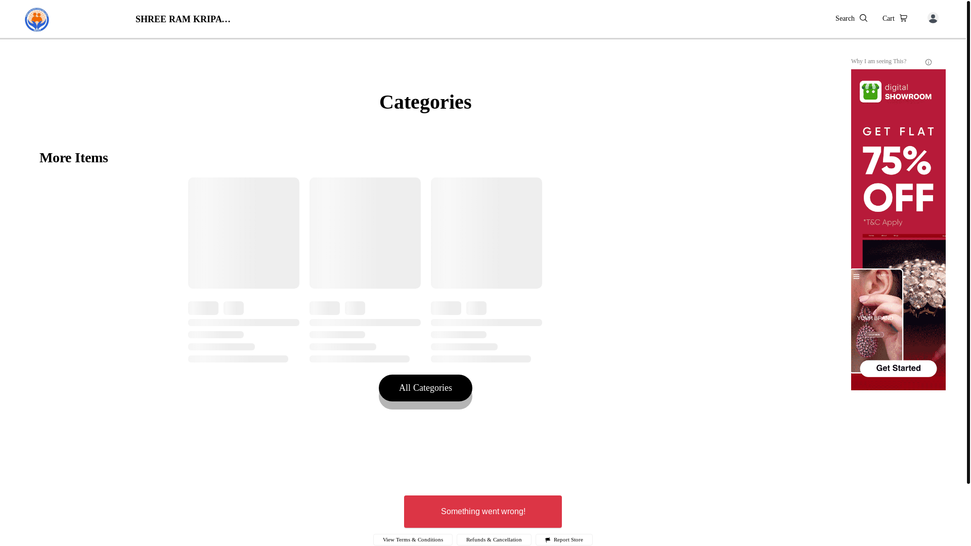 website screenshot of https://shreeramkripacharitabletrust.co.in/