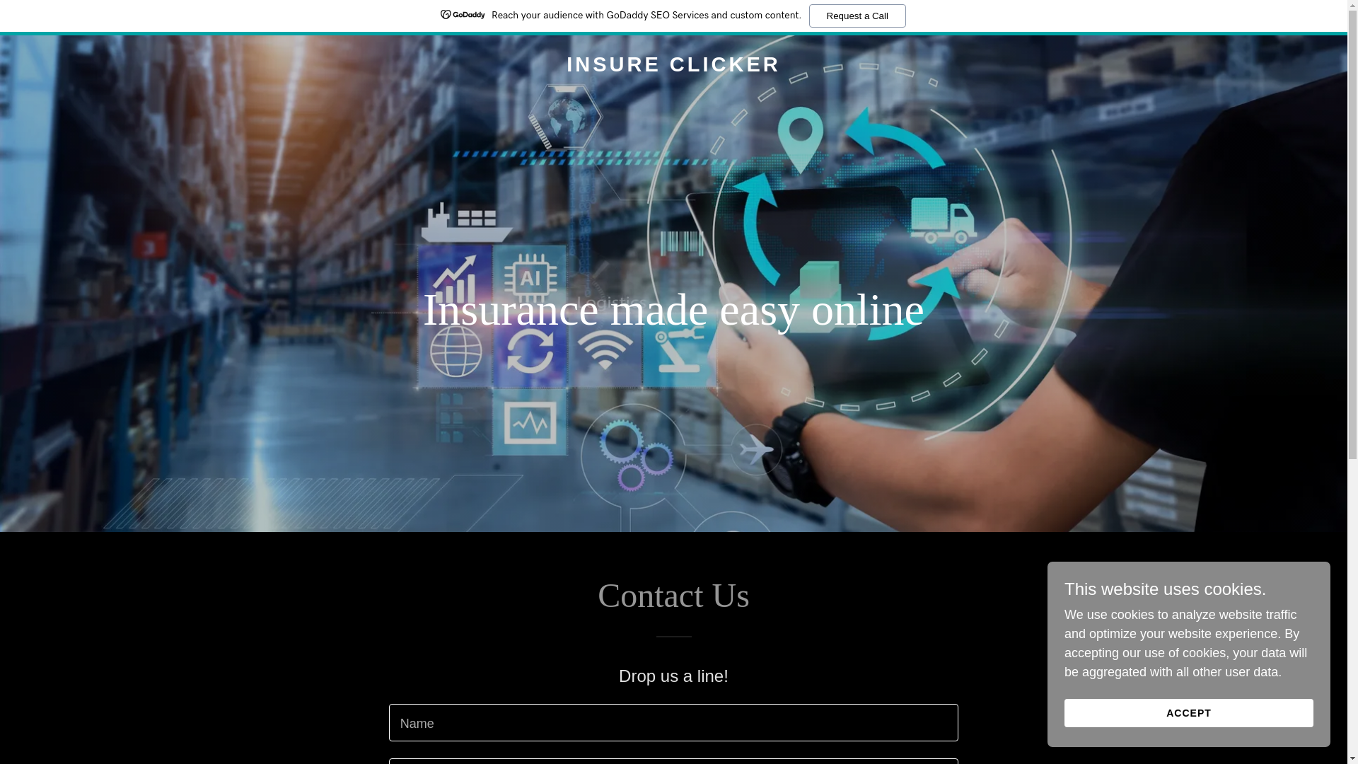 website screenshot of https://insureclicker.online/