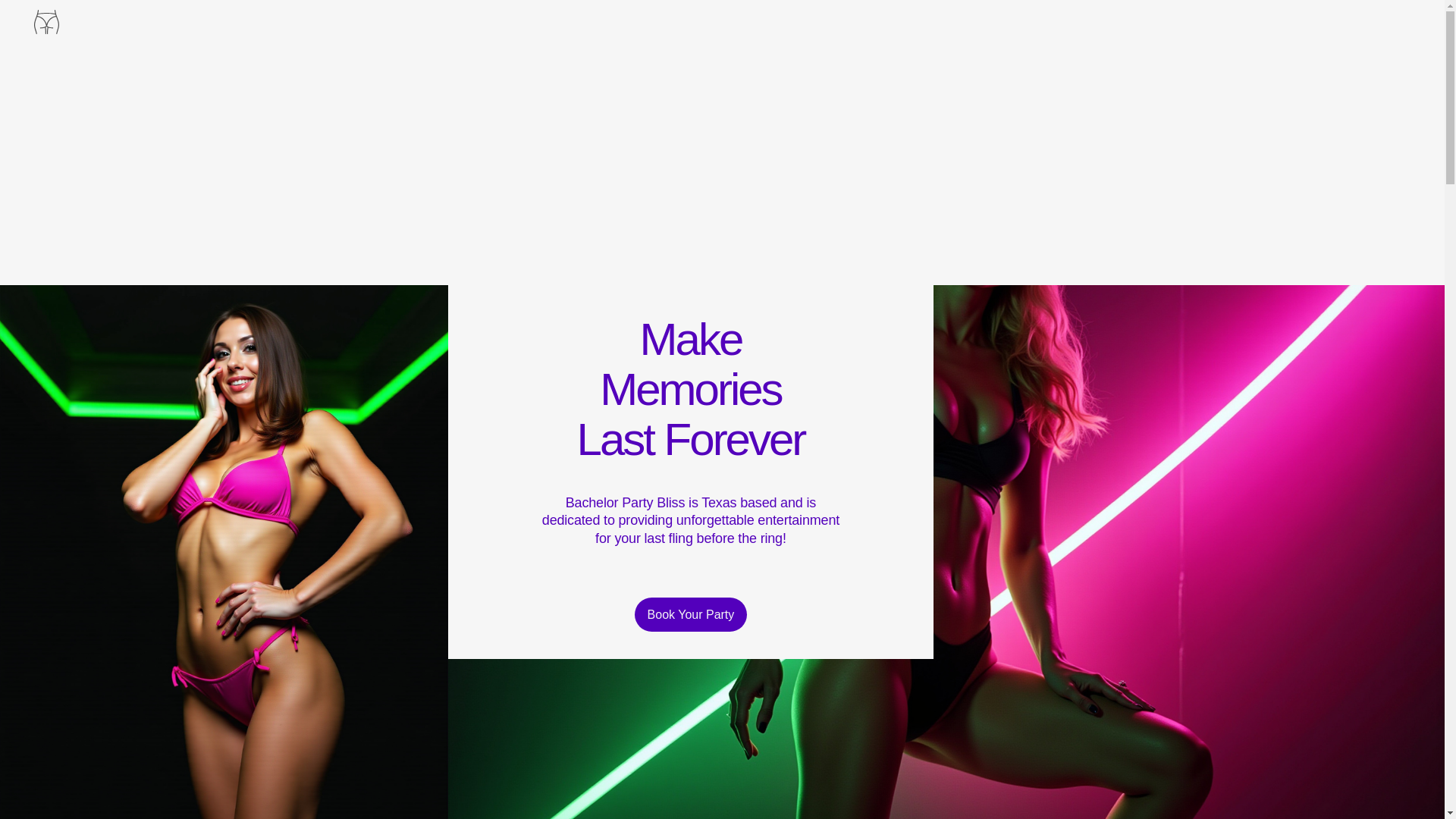 website screenshot of https://bachelorpartyblisss.com/