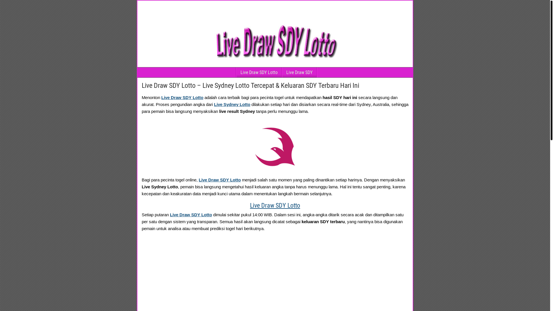 website screenshot of https://livedrawsdylotto.online/
