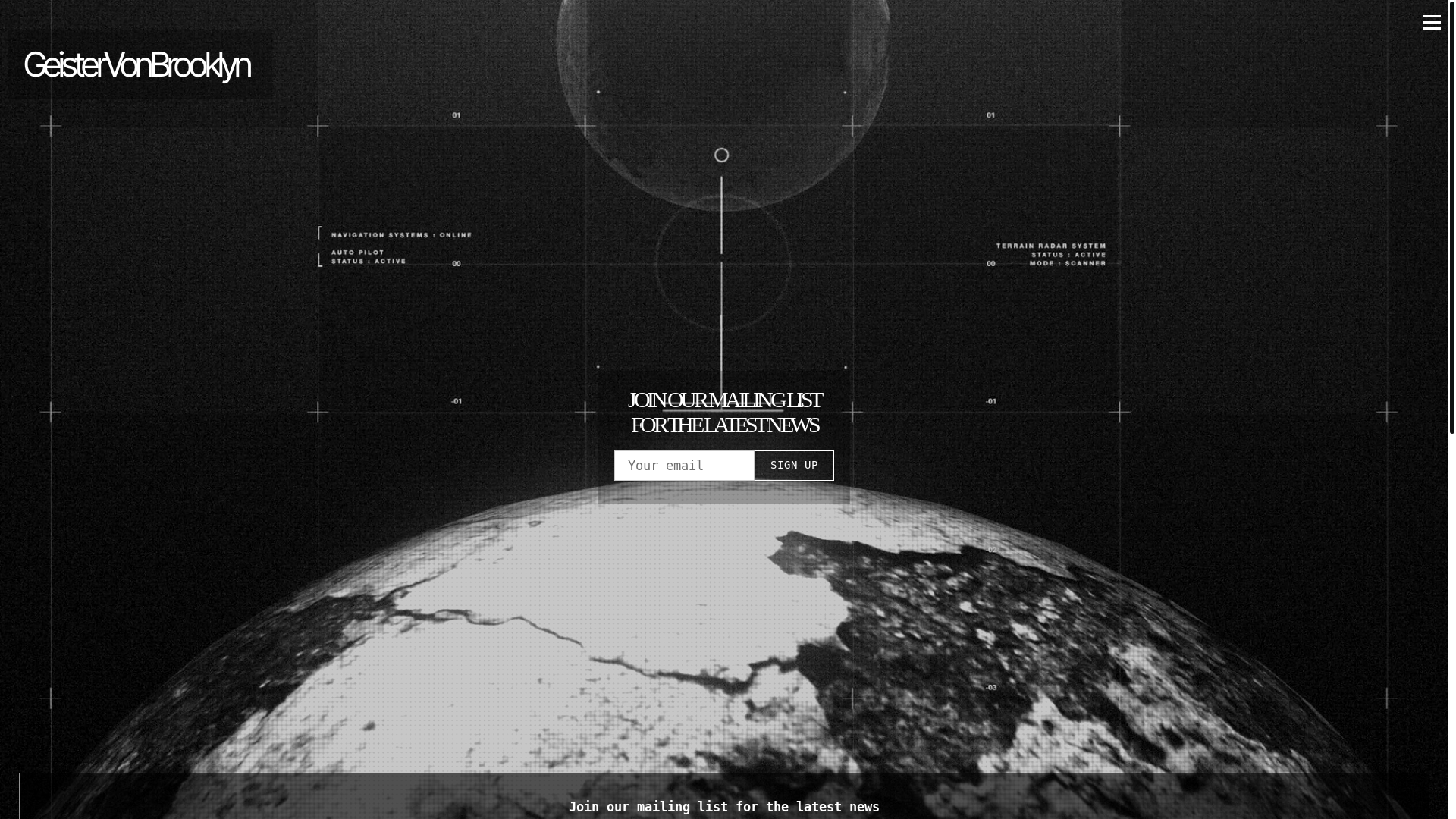 website screenshot of https://geistervonbrooklyn.com/