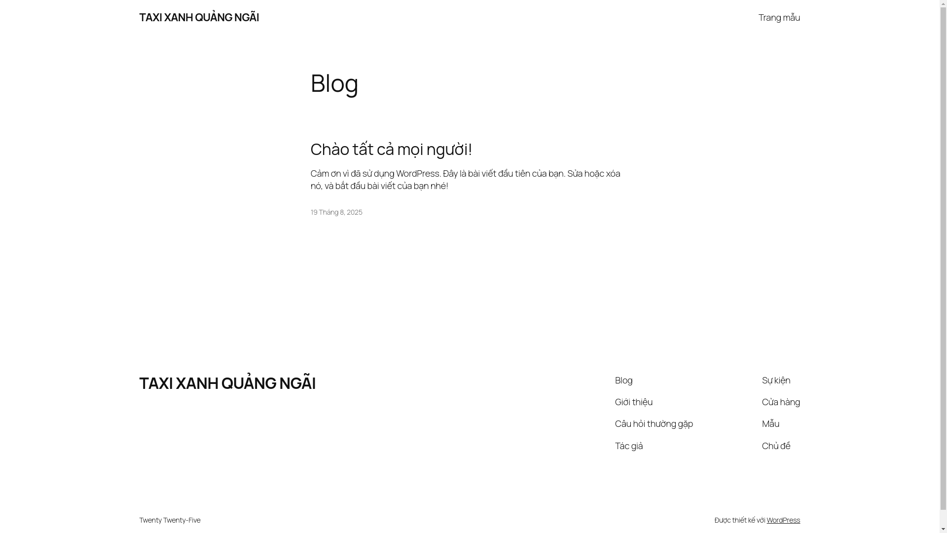 website screenshot of https://taxixanhquangngaigiare.com/
