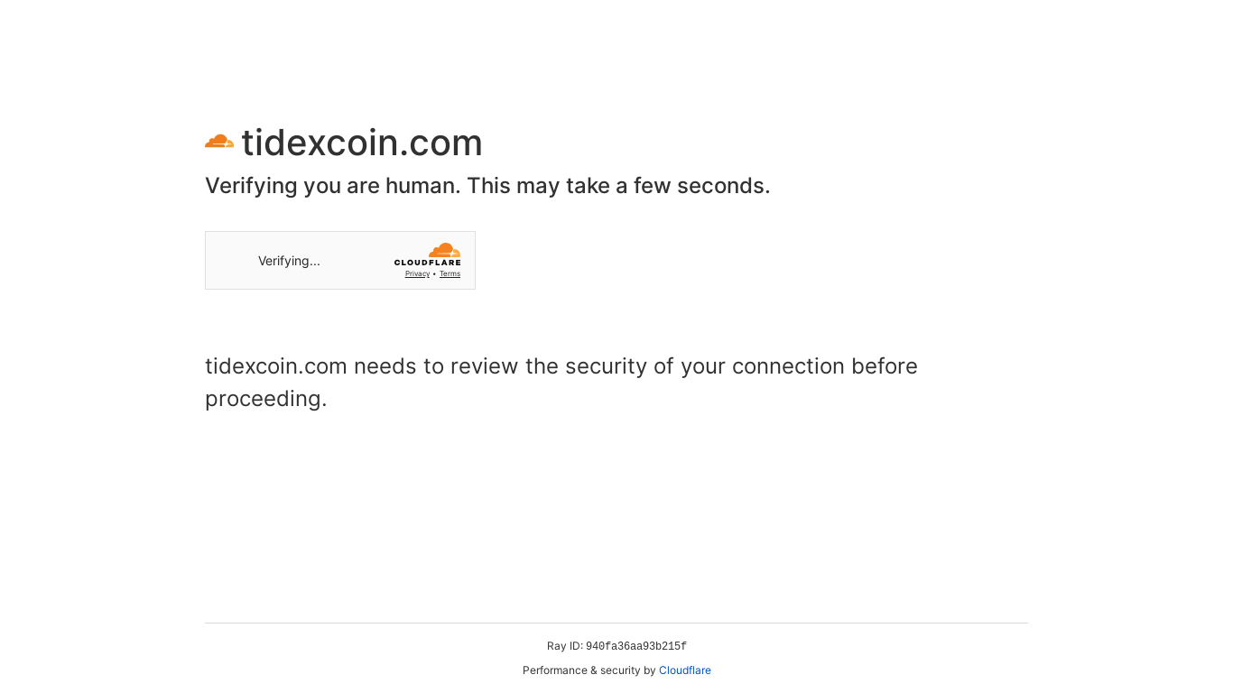 website screenshot of https://tidexcoin.com/