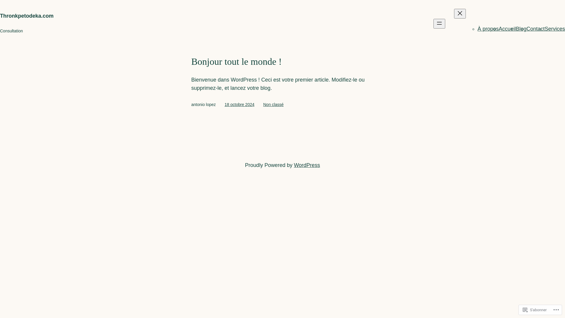 website screenshot of https://thronkpetodeka.blog/