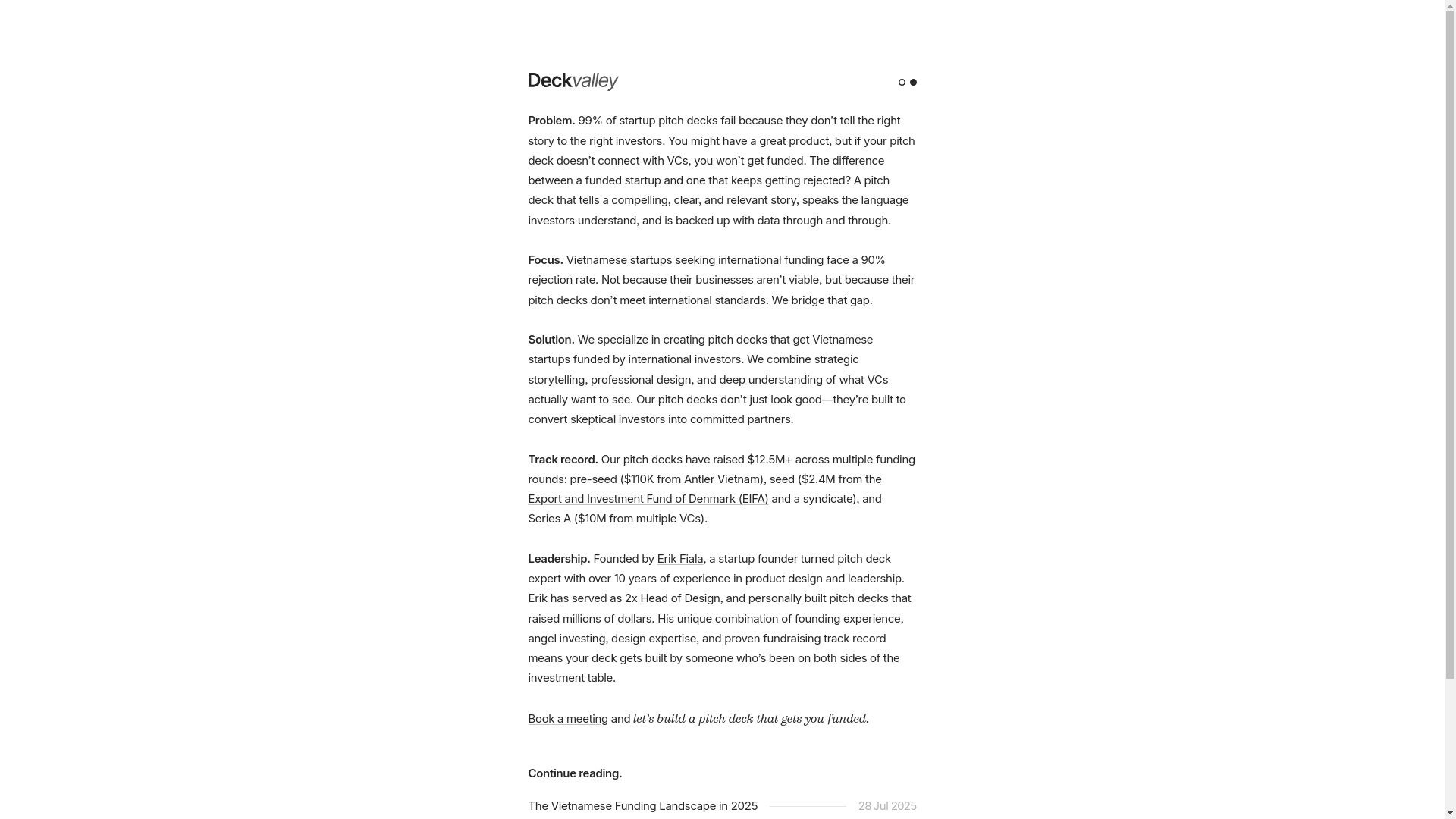 website screenshot of https://deckvalley.com/
