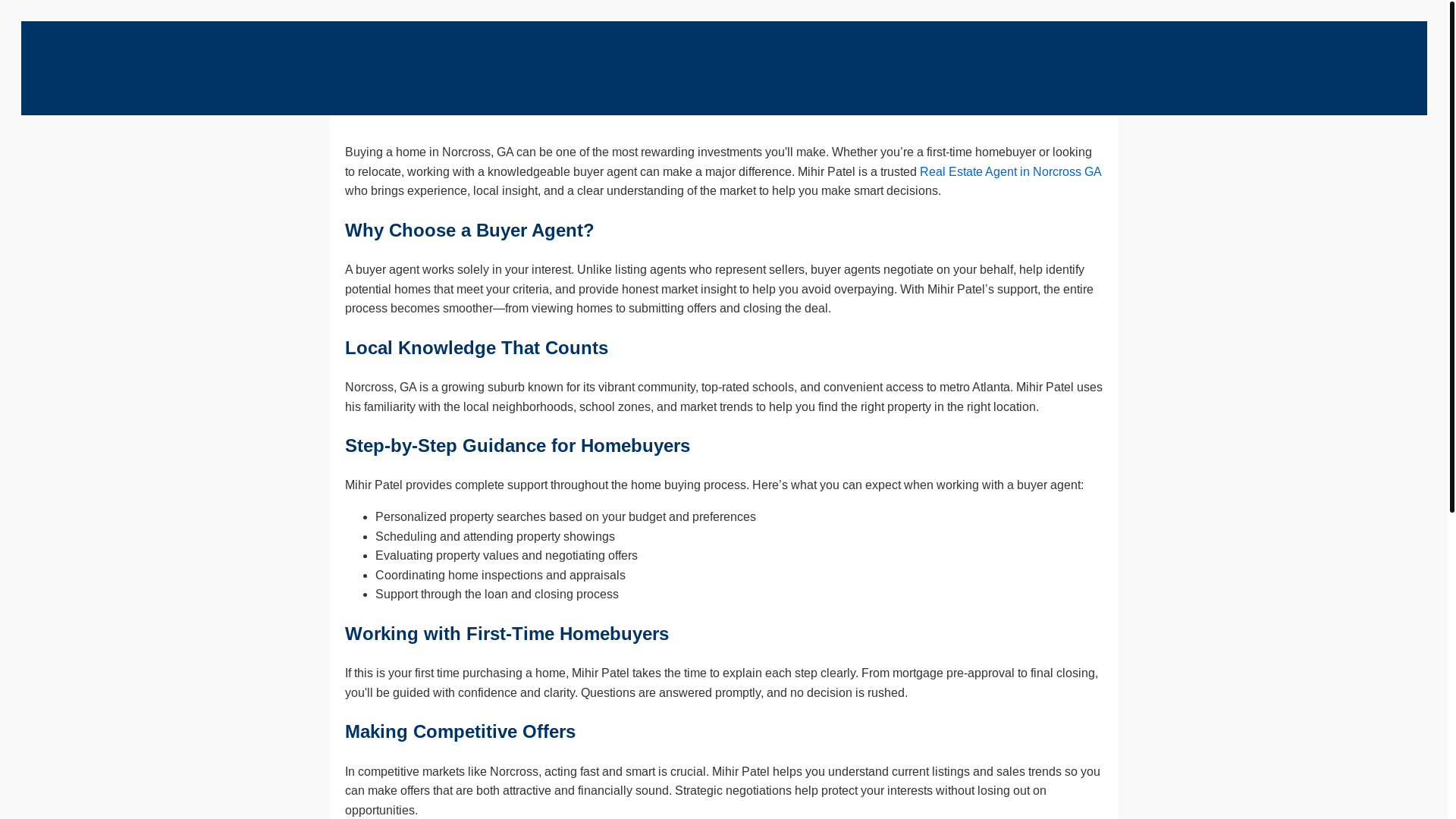 website screenshot of https://best-buyer-agent-services-norcross.pages.dev/
