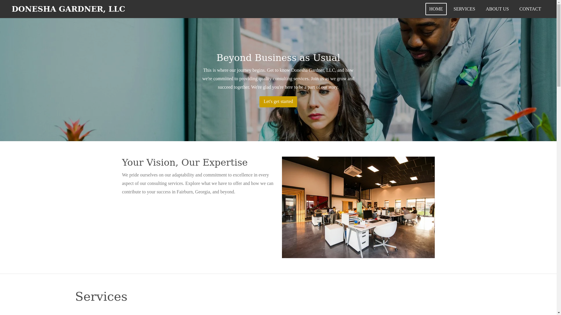 website screenshot of https://doneshagardnerllc.com/