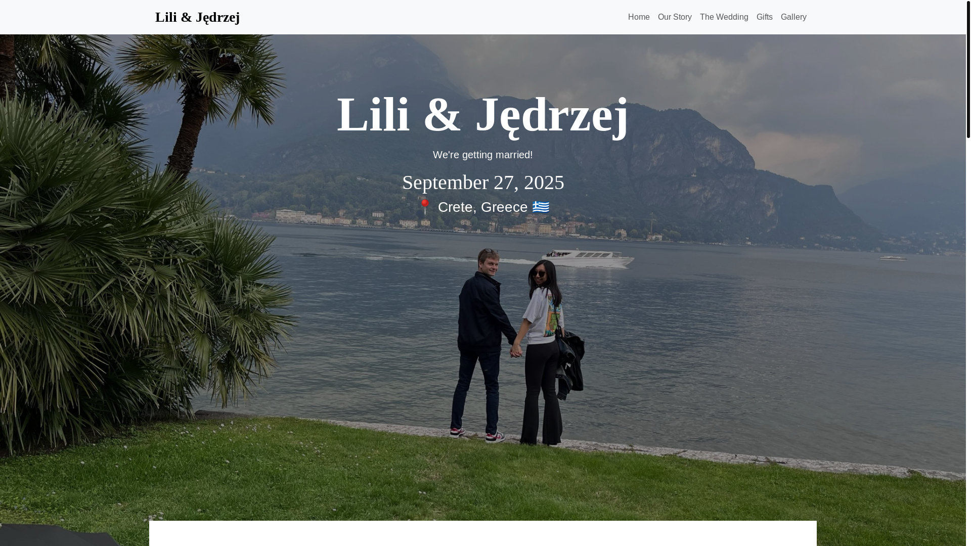 website screenshot of https://crete-wedding-invitation-lili-jedrzej.pages.dev/