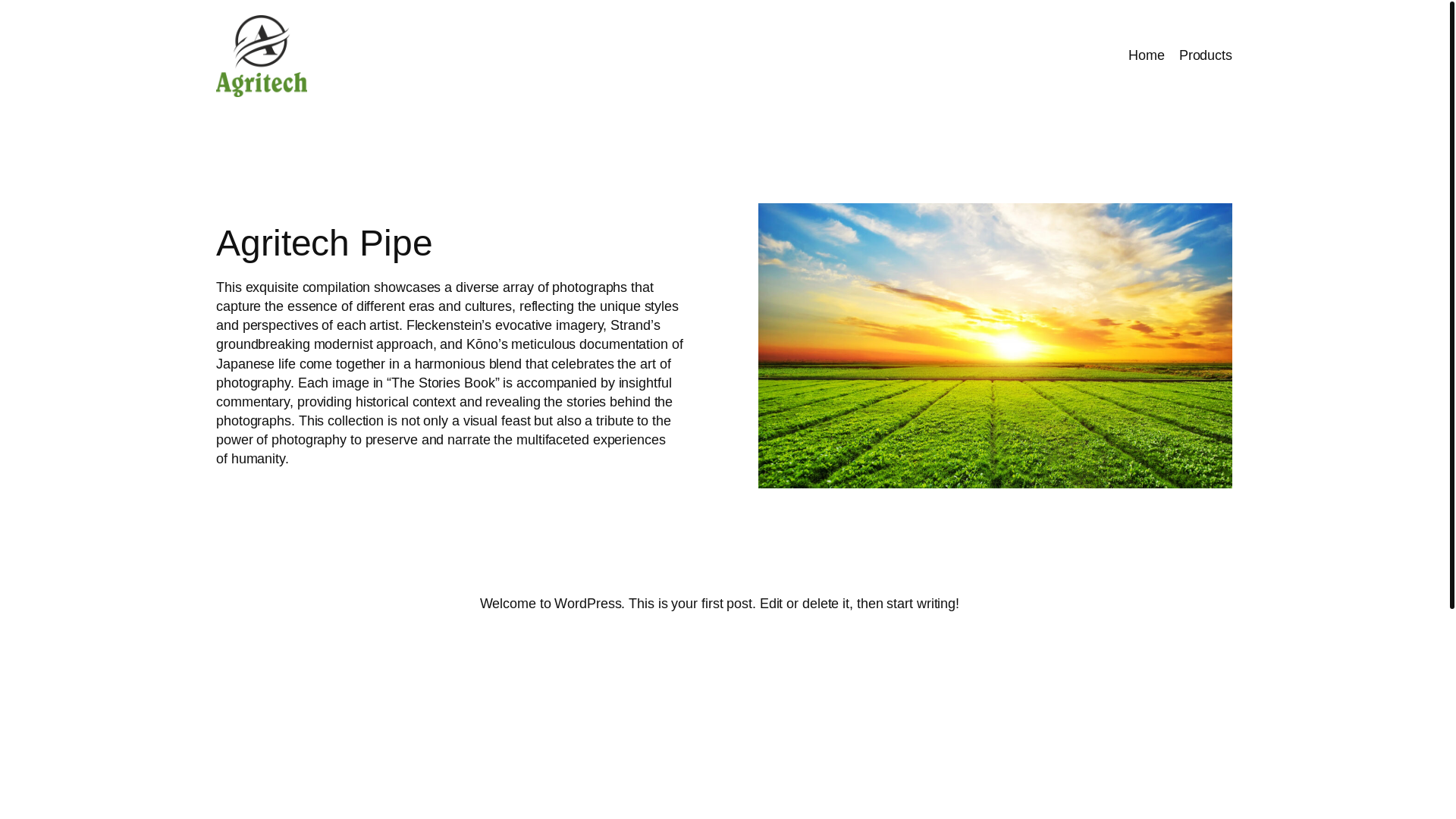 website screenshot of https://agritechpipe.com/
