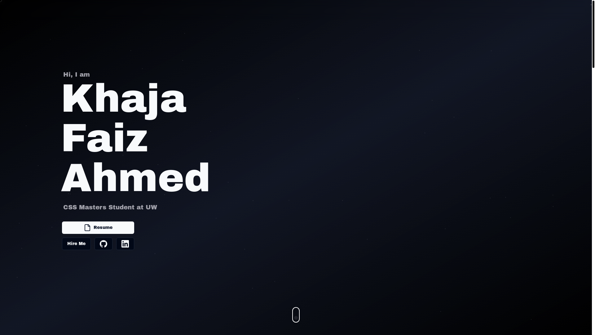 website screenshot of https://khajafaizahmed.com/