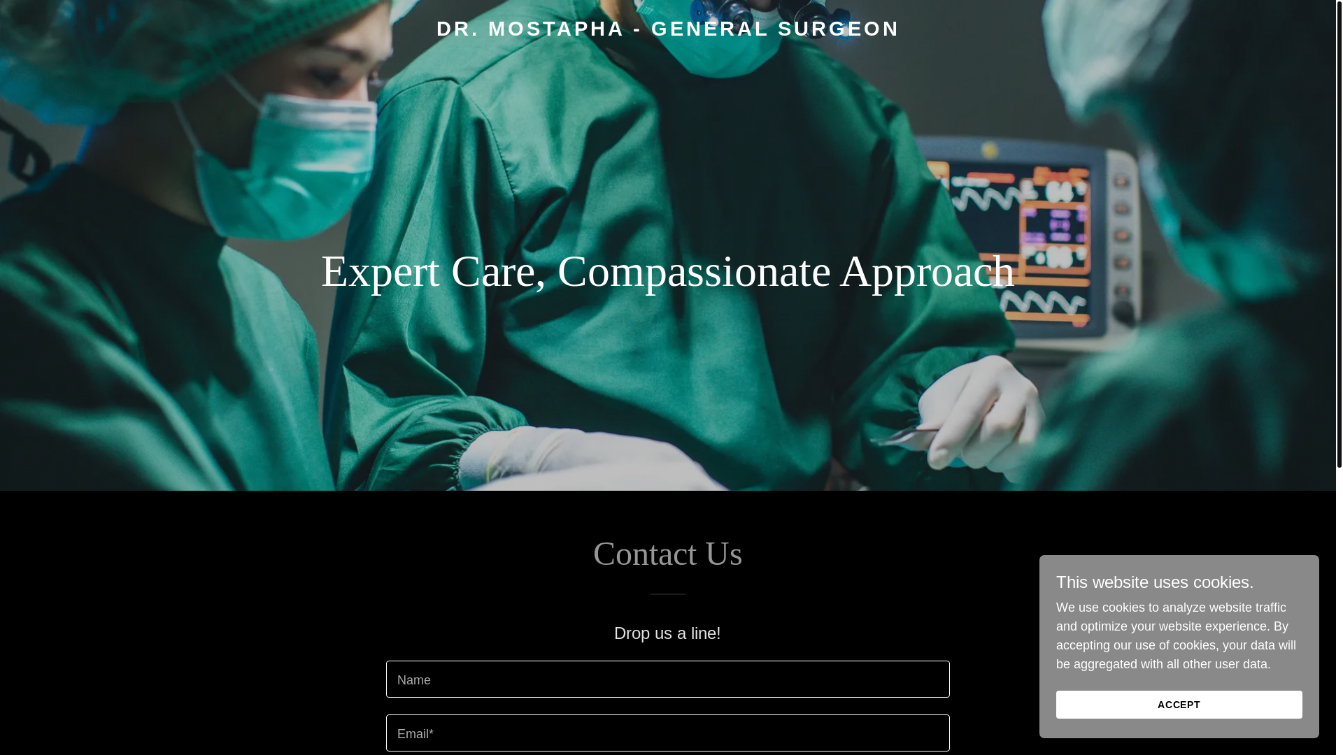 website screenshot of https://generalsurgeondrmostapha.com/