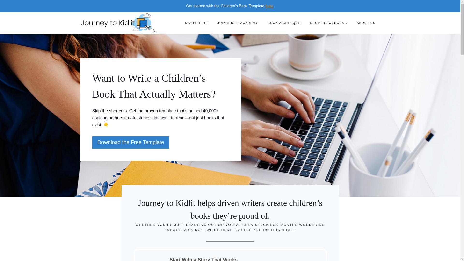 website screenshot of https://journeytokidlit.com
