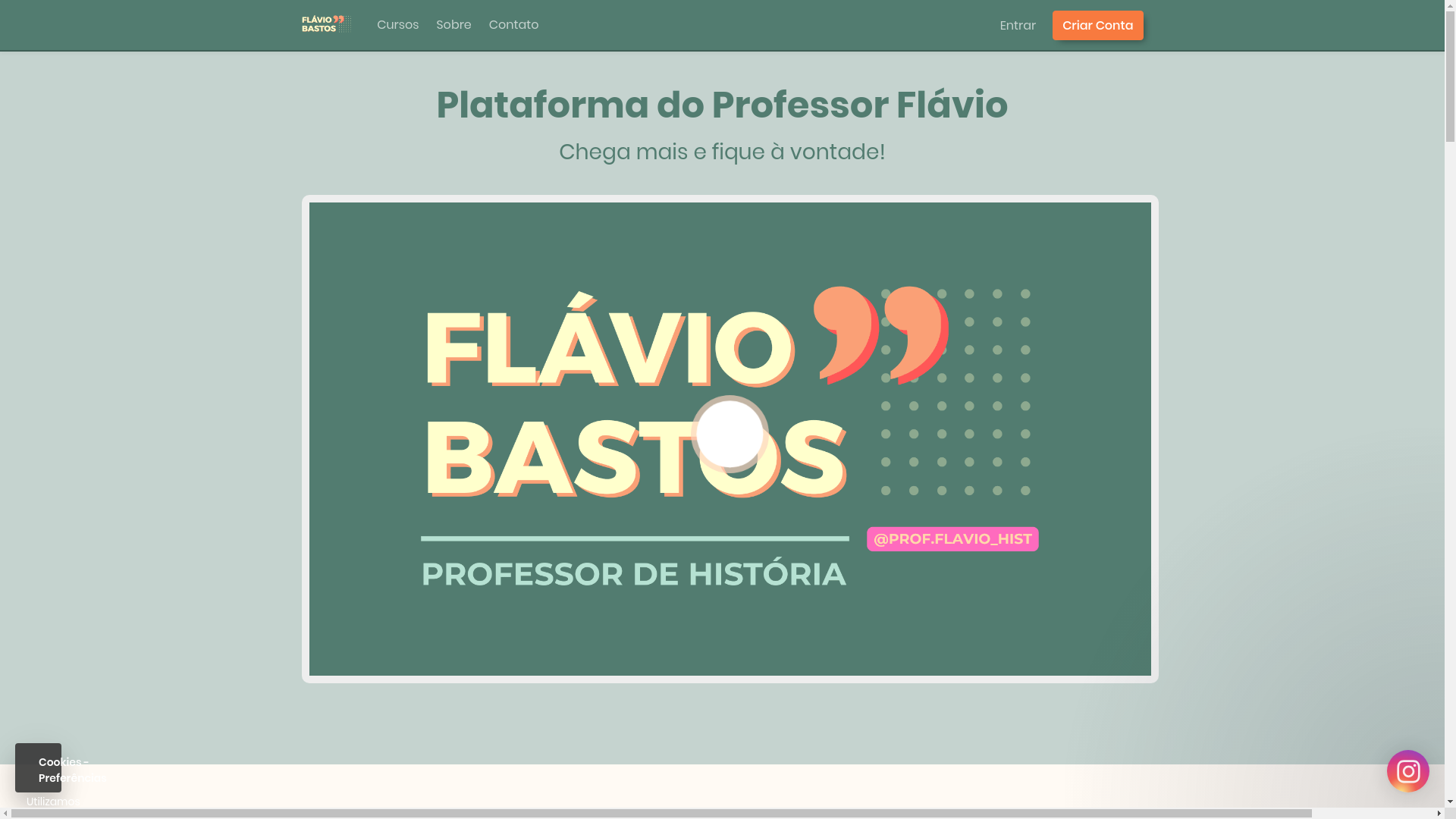 website screenshot of https://proflavio.com.br/