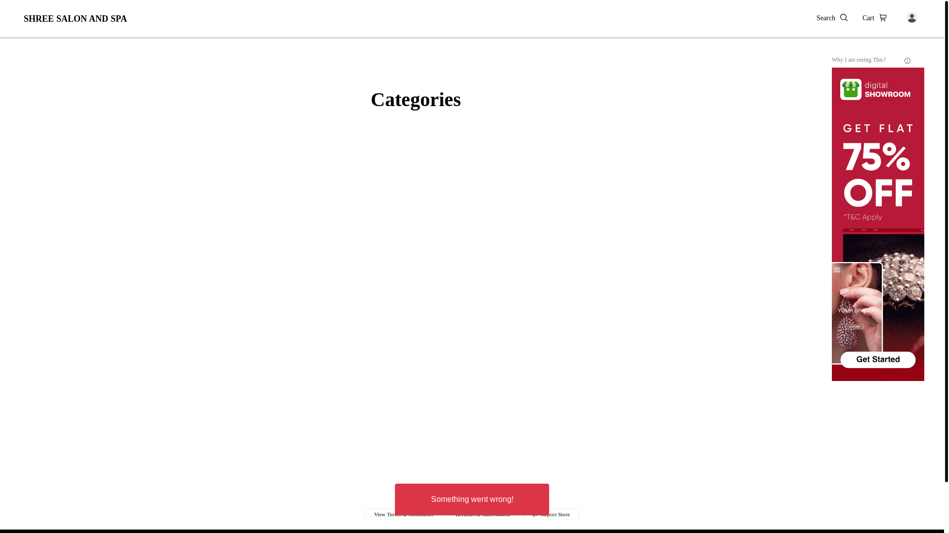 website screenshot of https://shreesalonandspa.co.in/