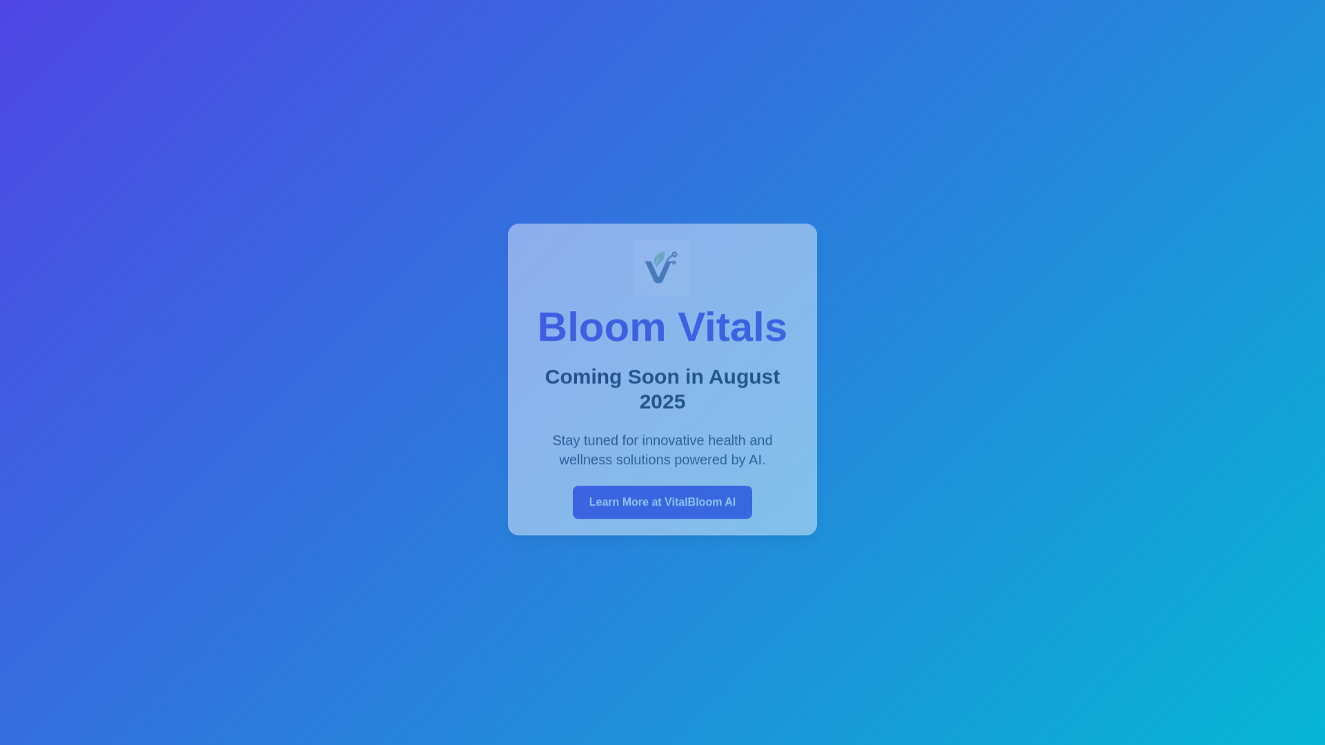 website screenshot of https://bloomvitals-landing.pages.dev/