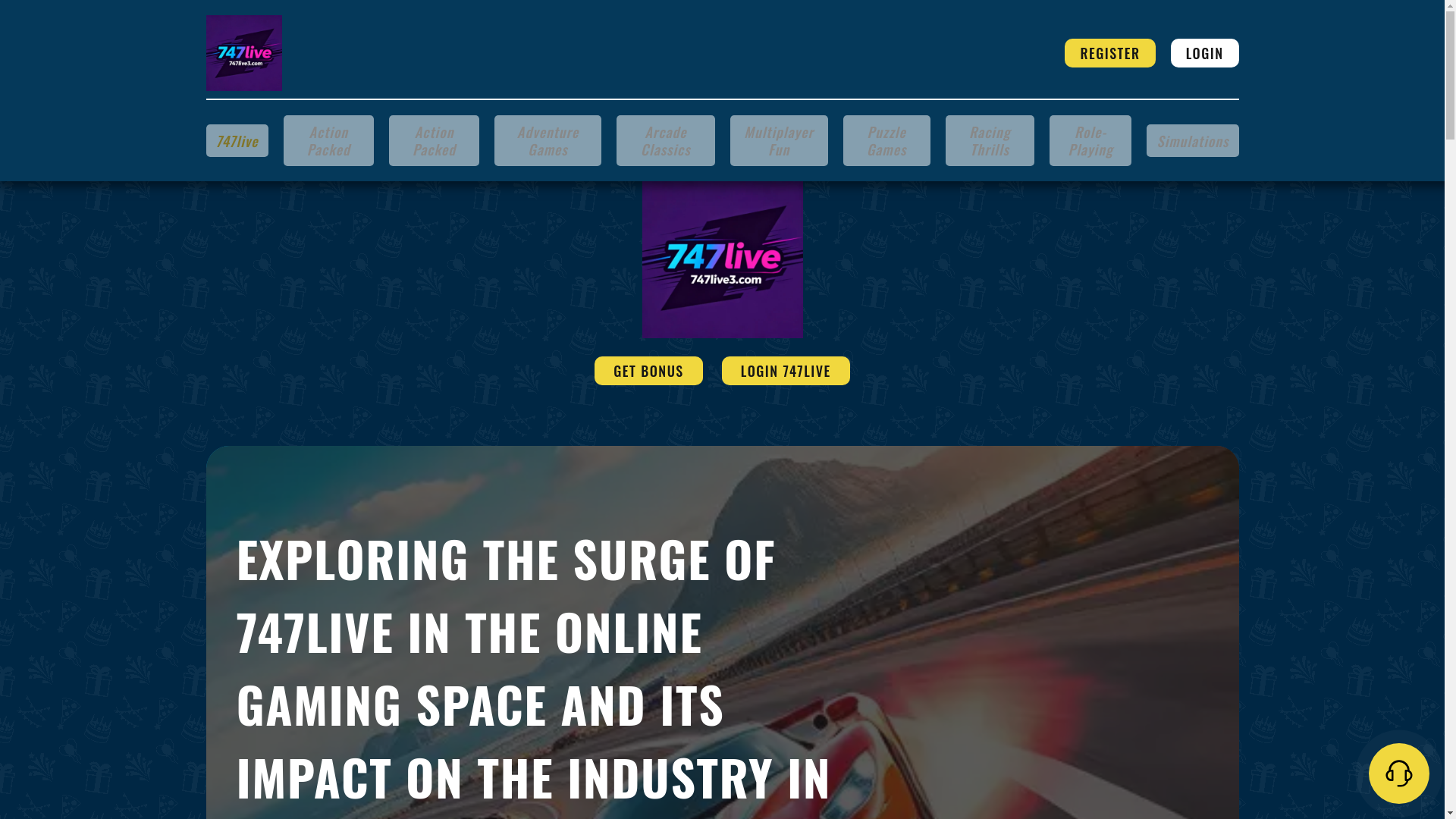 website screenshot of https://747live3.com/