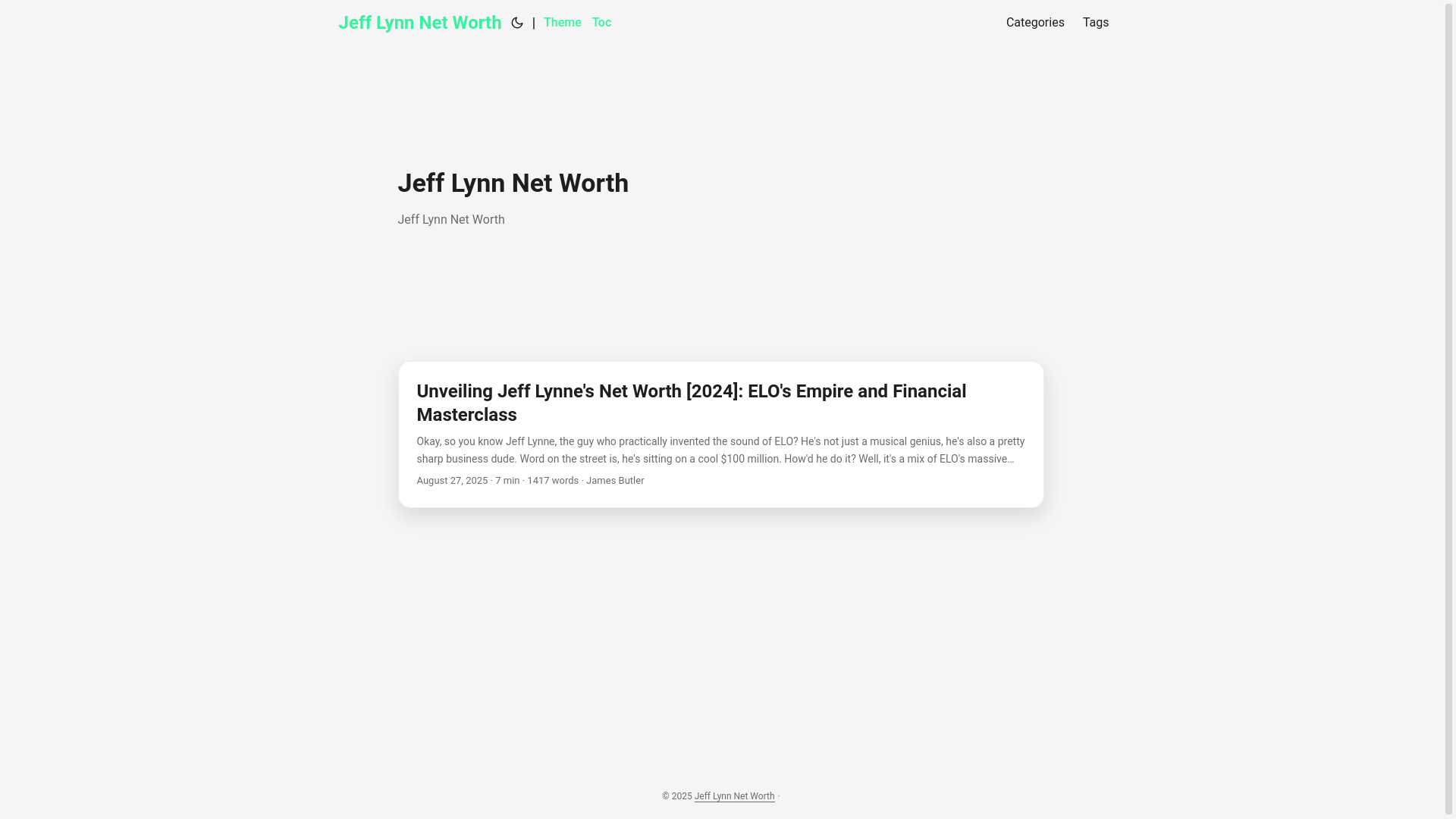 website screenshot of https://jeff-lynn-net-worth.pages.dev/
