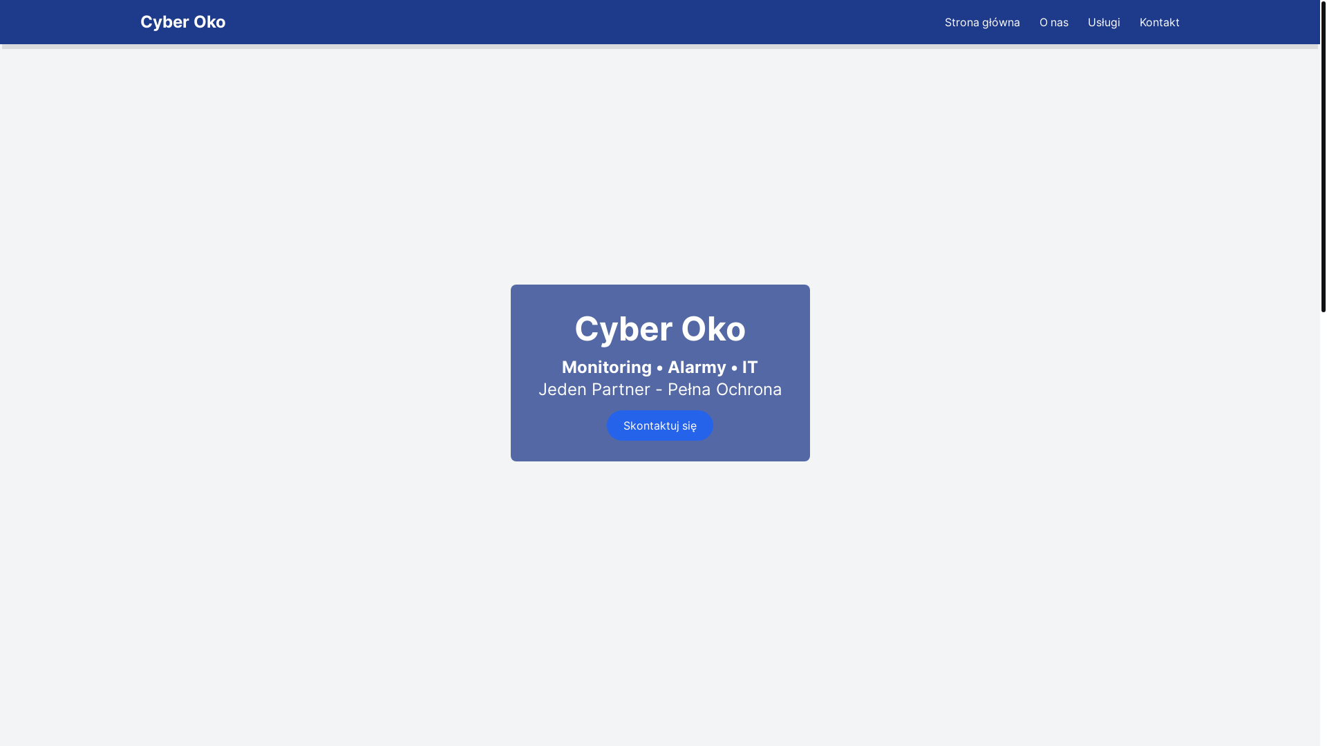 website screenshot of https://cyber-oko.pl/
