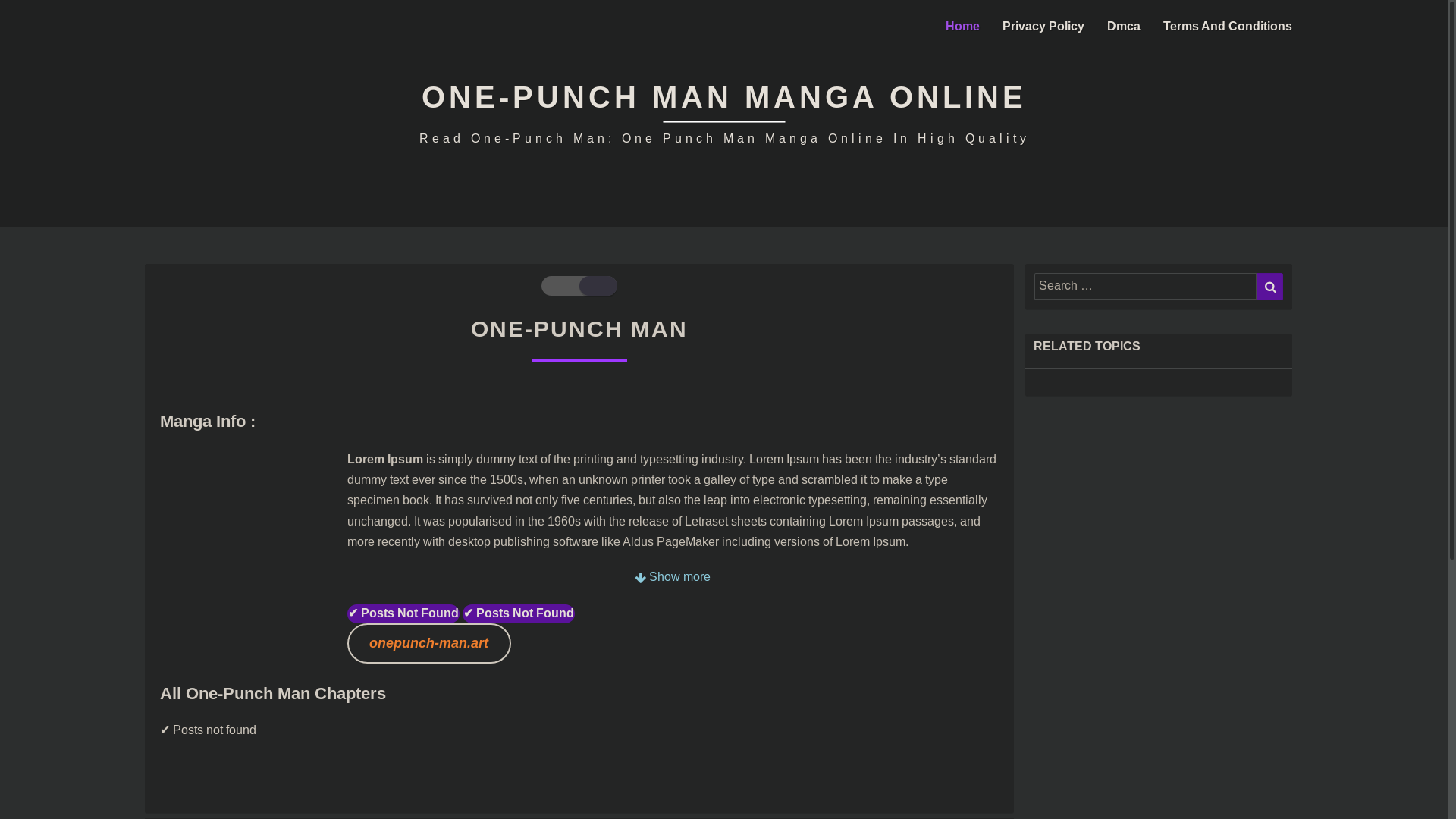 website screenshot of https://onepunch-man.art/