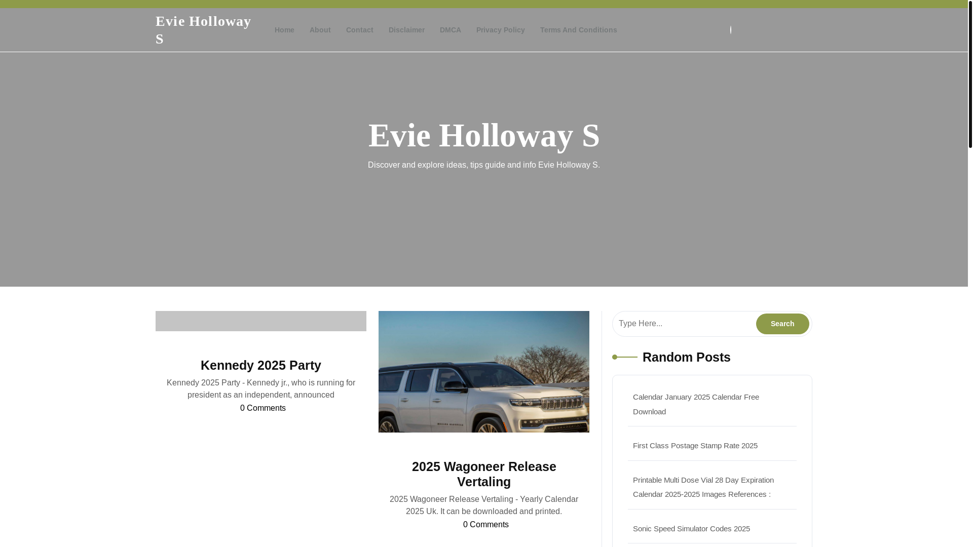 website screenshot of https://evieholloways.pages.dev/