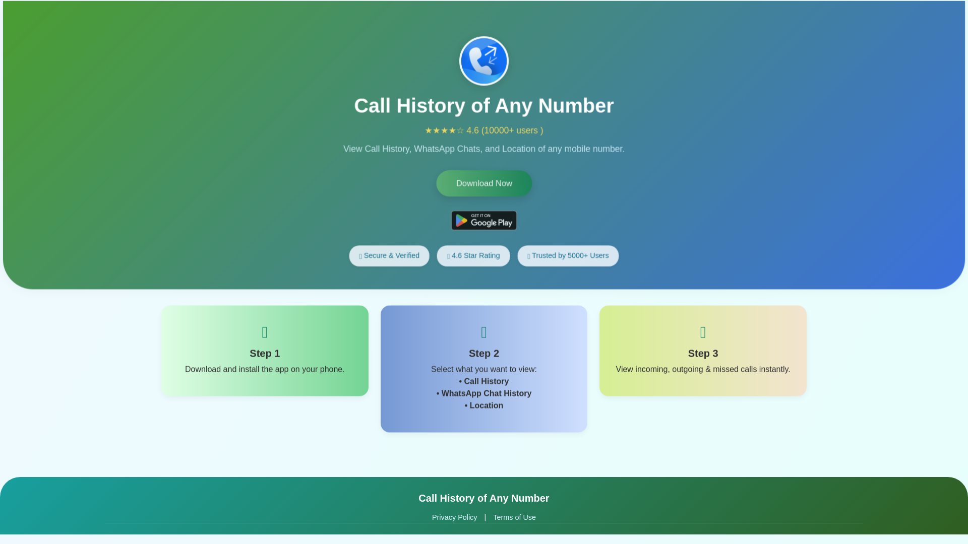 website screenshot of https://callchatlocationhistory.pages.dev/