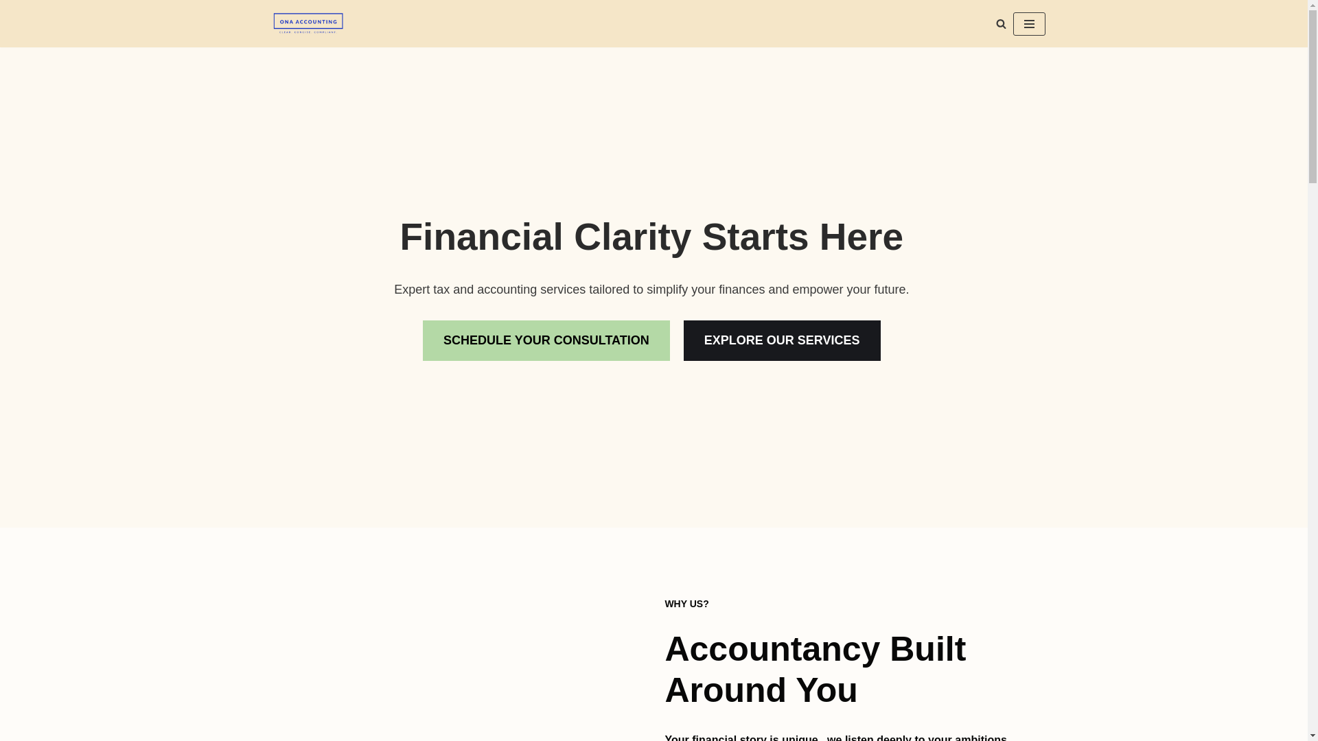website screenshot of https://onaaccounting.uk/