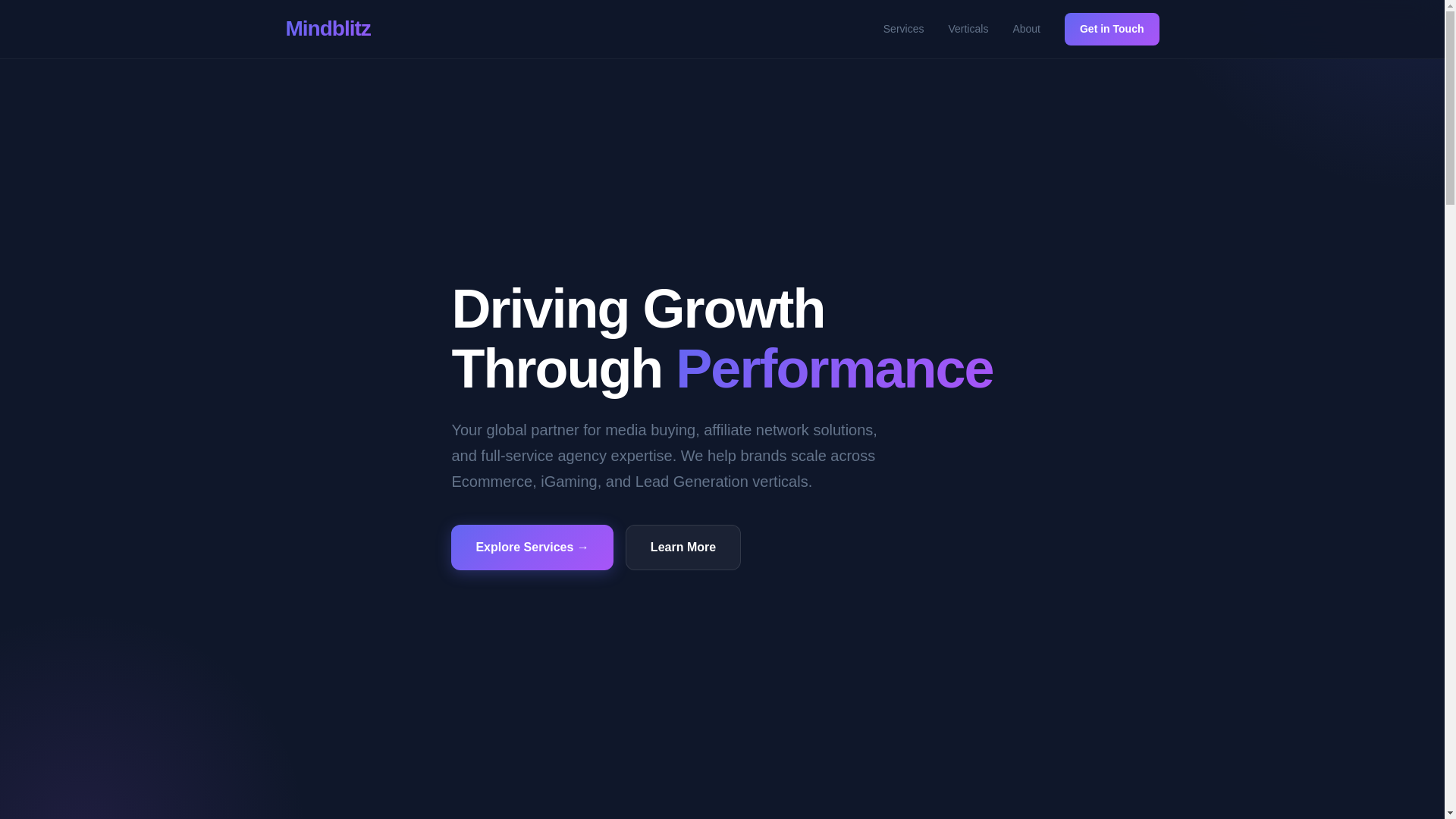 website screenshot of https://mindblitz.ad/