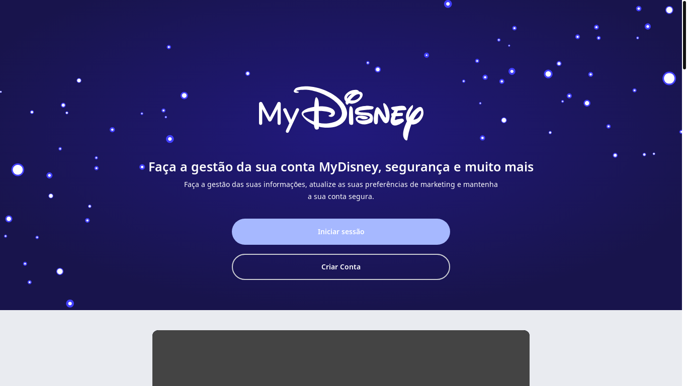 website screenshot of https://my.disney.com/