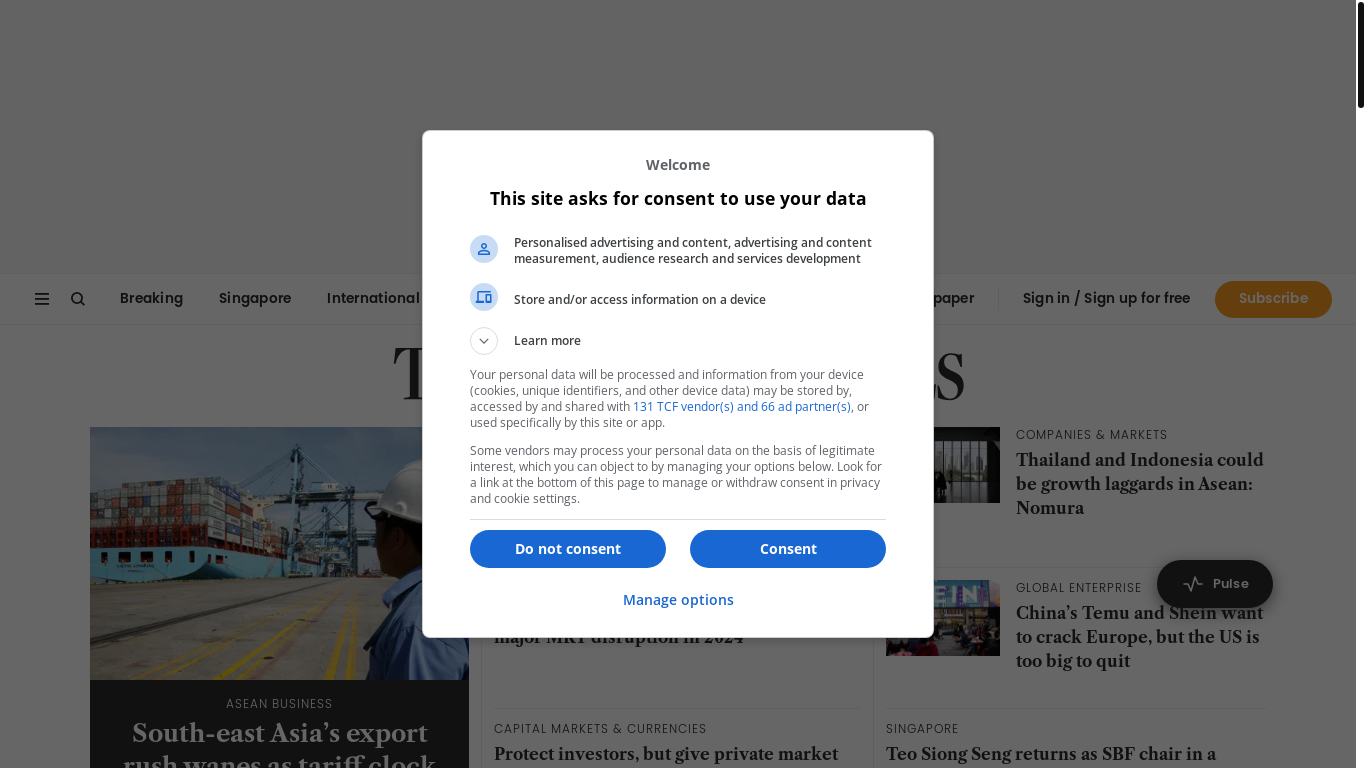 website screenshot of https://businesstimes.com.sg