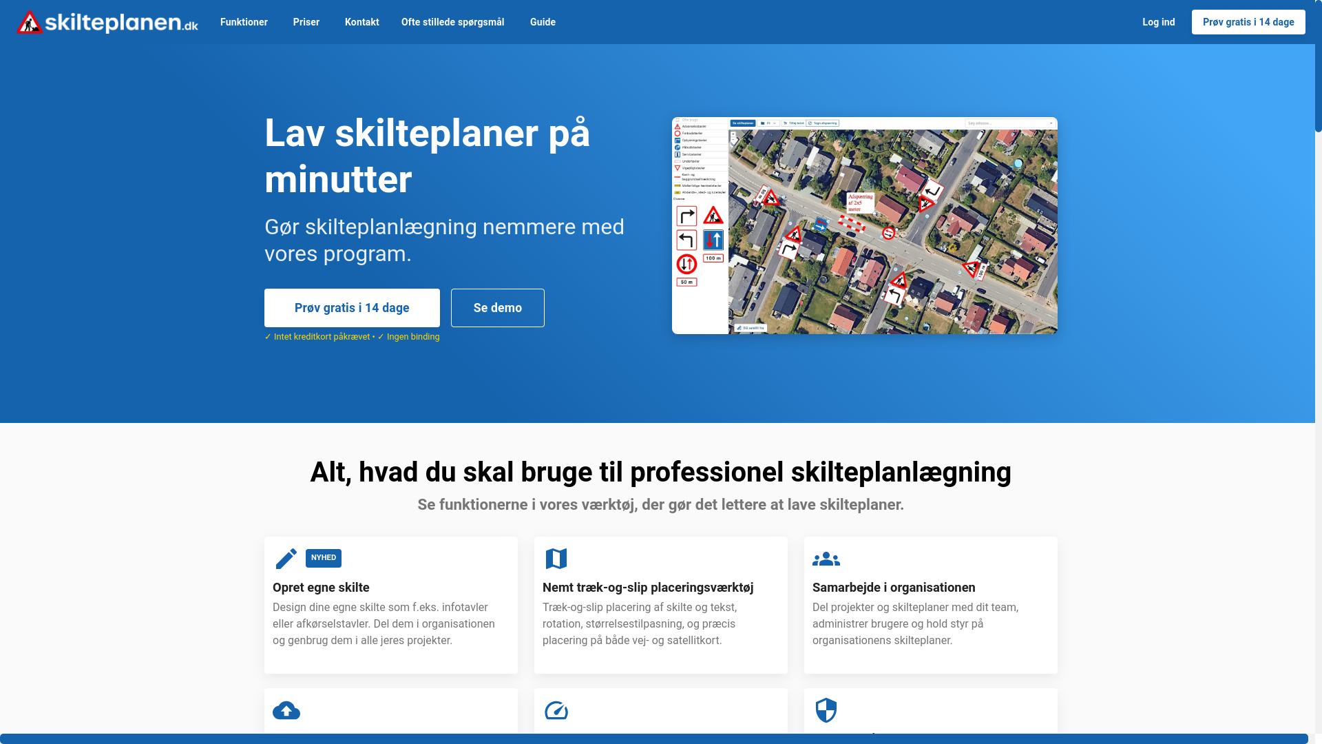 website screenshot of https://skilteplan.pages.dev/