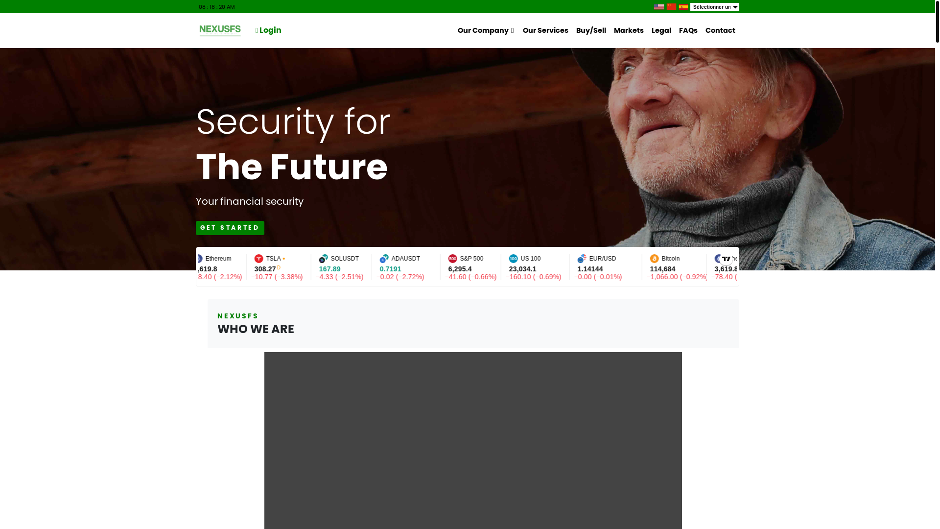 website screenshot of https://nexusfsinvest.org/