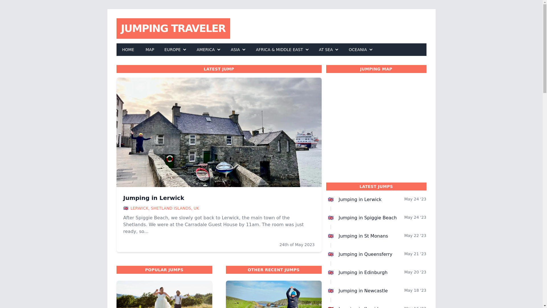 website screenshot of https://jumpingtraveler.pages.dev/