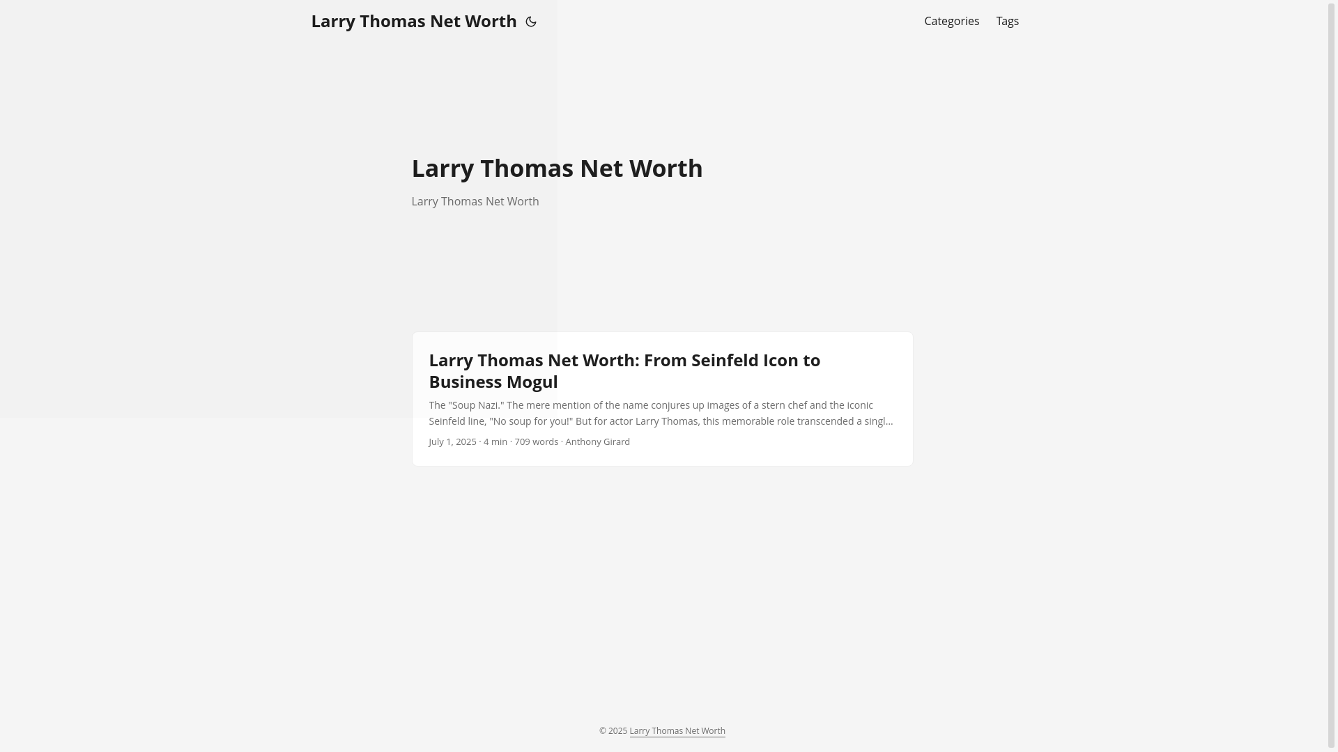 website screenshot of https://larry-thomas-net-worth.pages.dev/