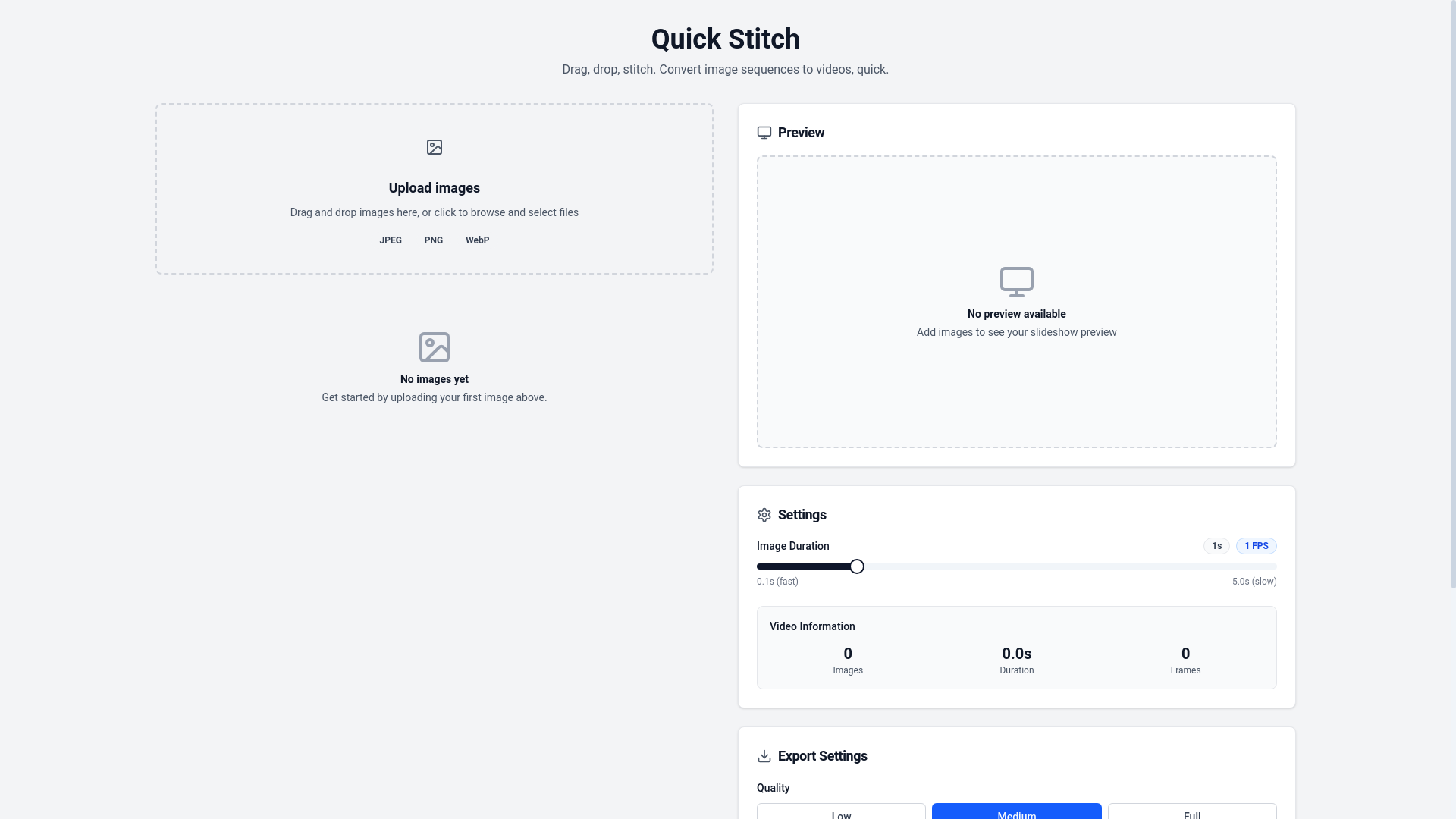 website screenshot of https://quick-stitch.pages.dev/