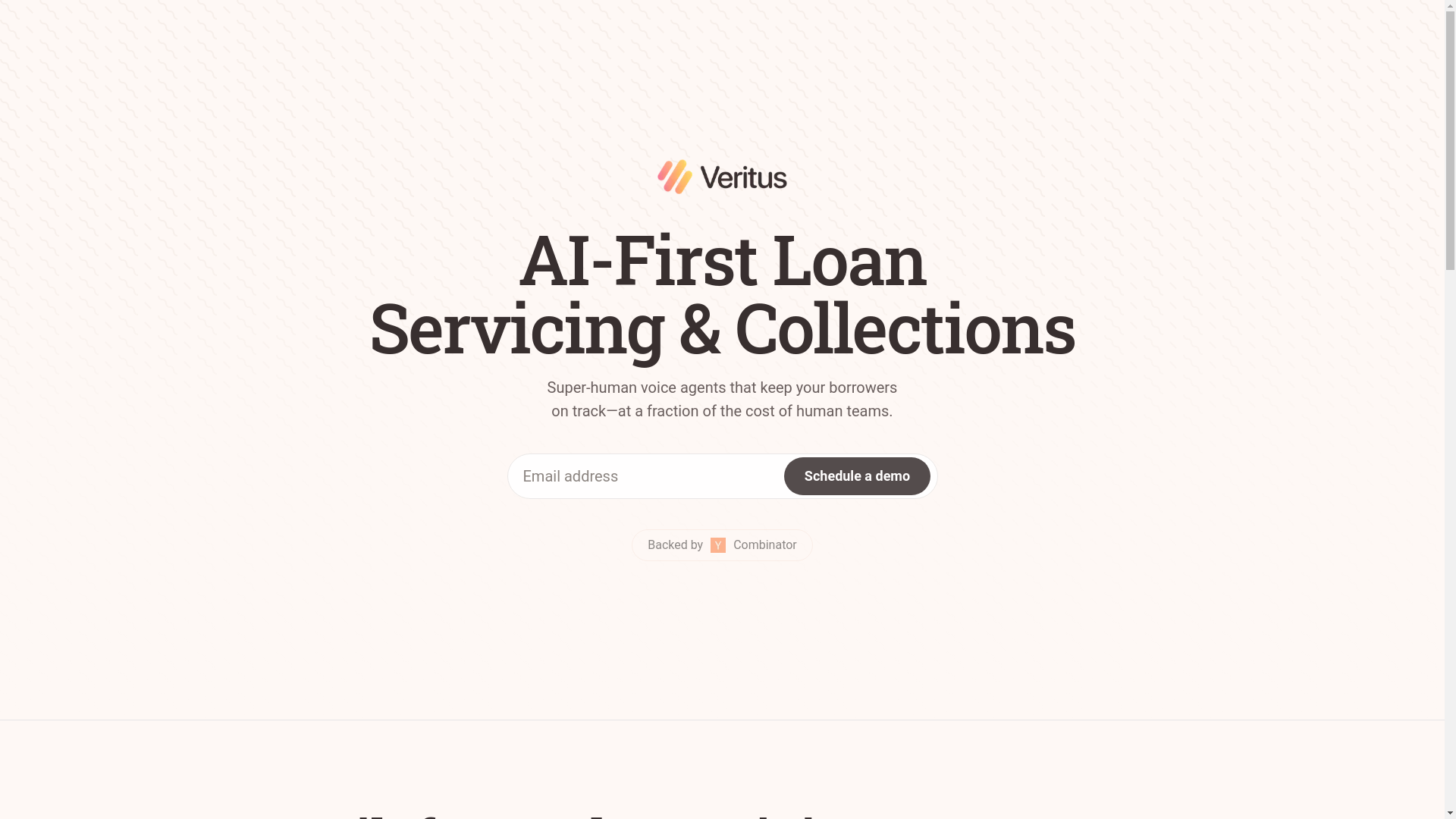 website screenshot of https://veritasagent.ai/