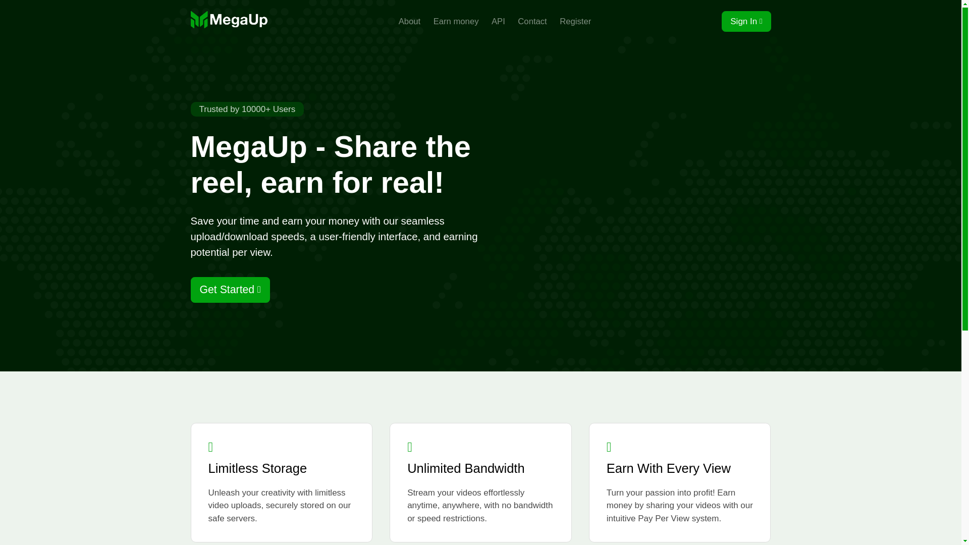 website screenshot of https://megaup22.online/