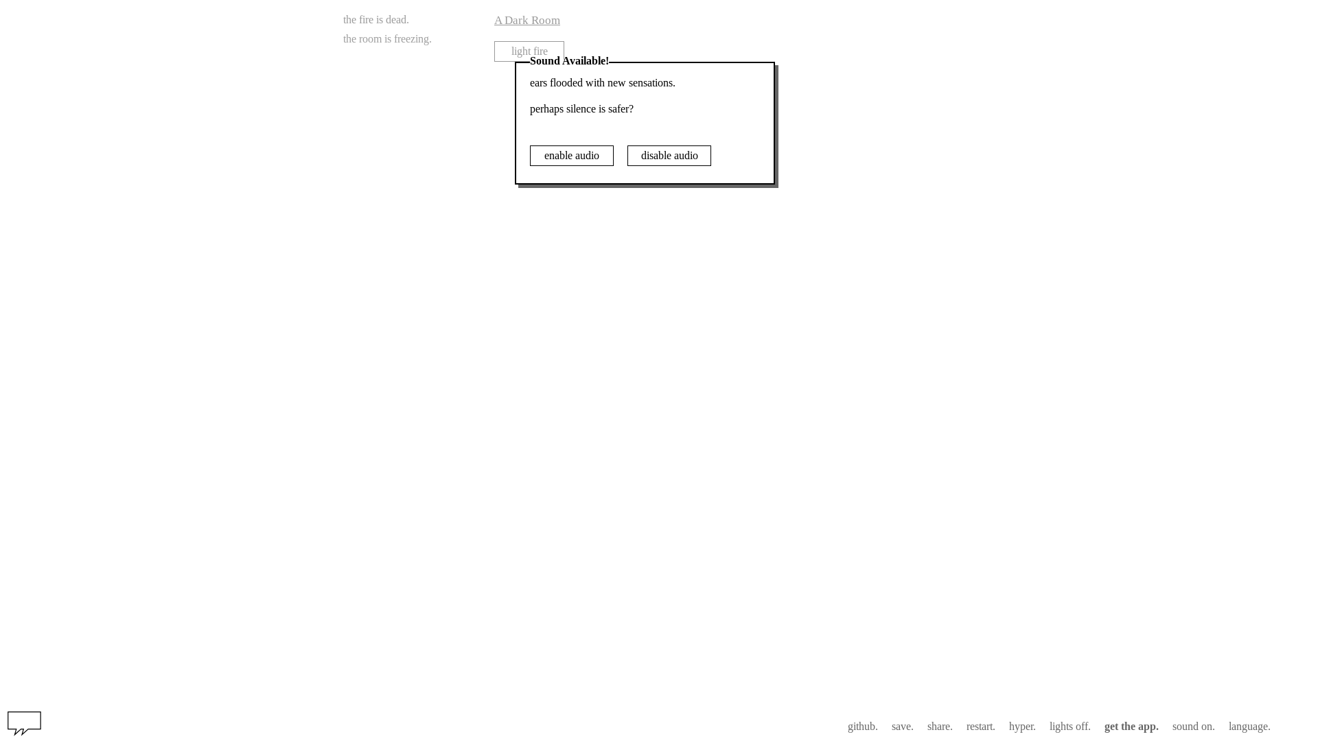 website screenshot of https://adarkroom-359.pages.dev/