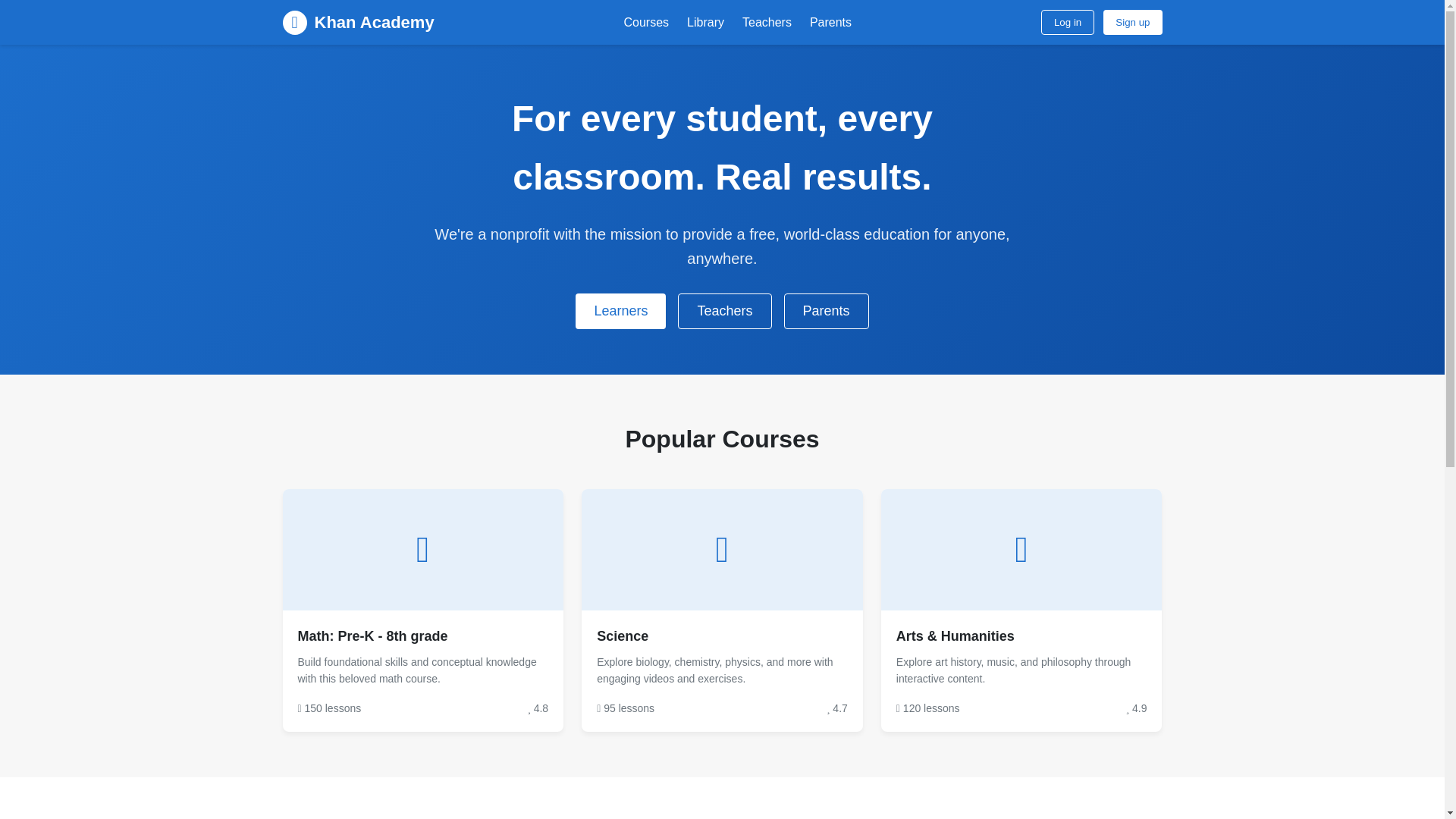 website screenshot of https://khanacademy.ink/