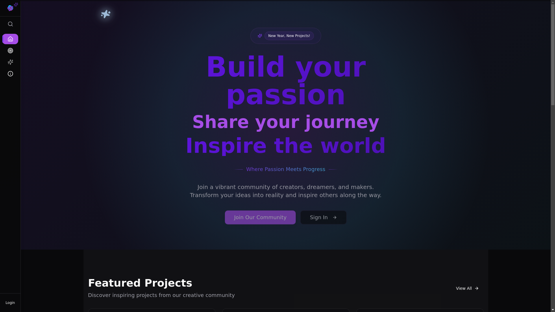 website screenshot of https://www.passionpointsocial.com