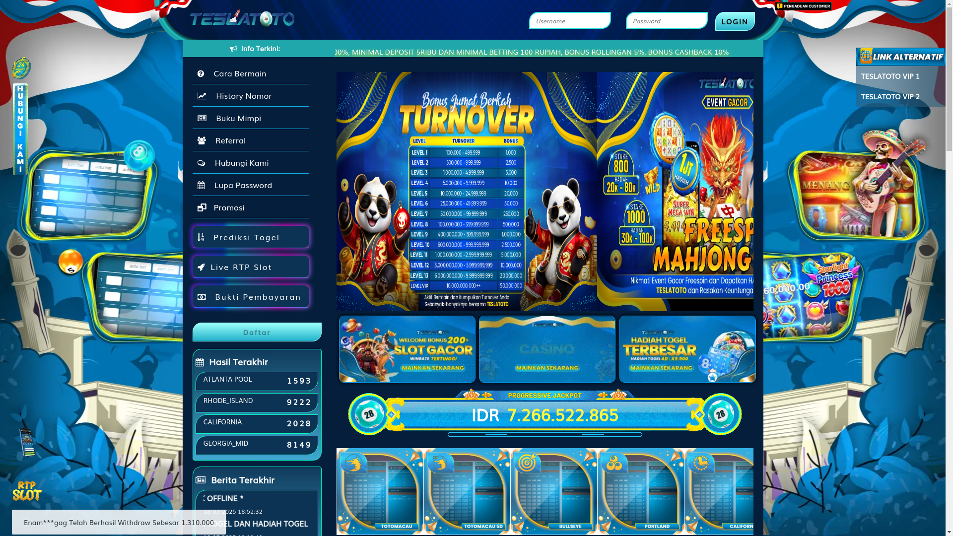 website screenshot of https://teslatoto402.com/