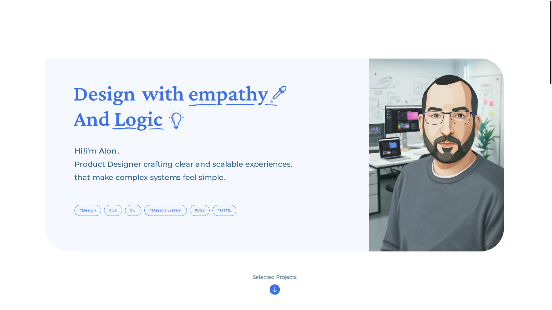 website screenshot of https://alonash.art/